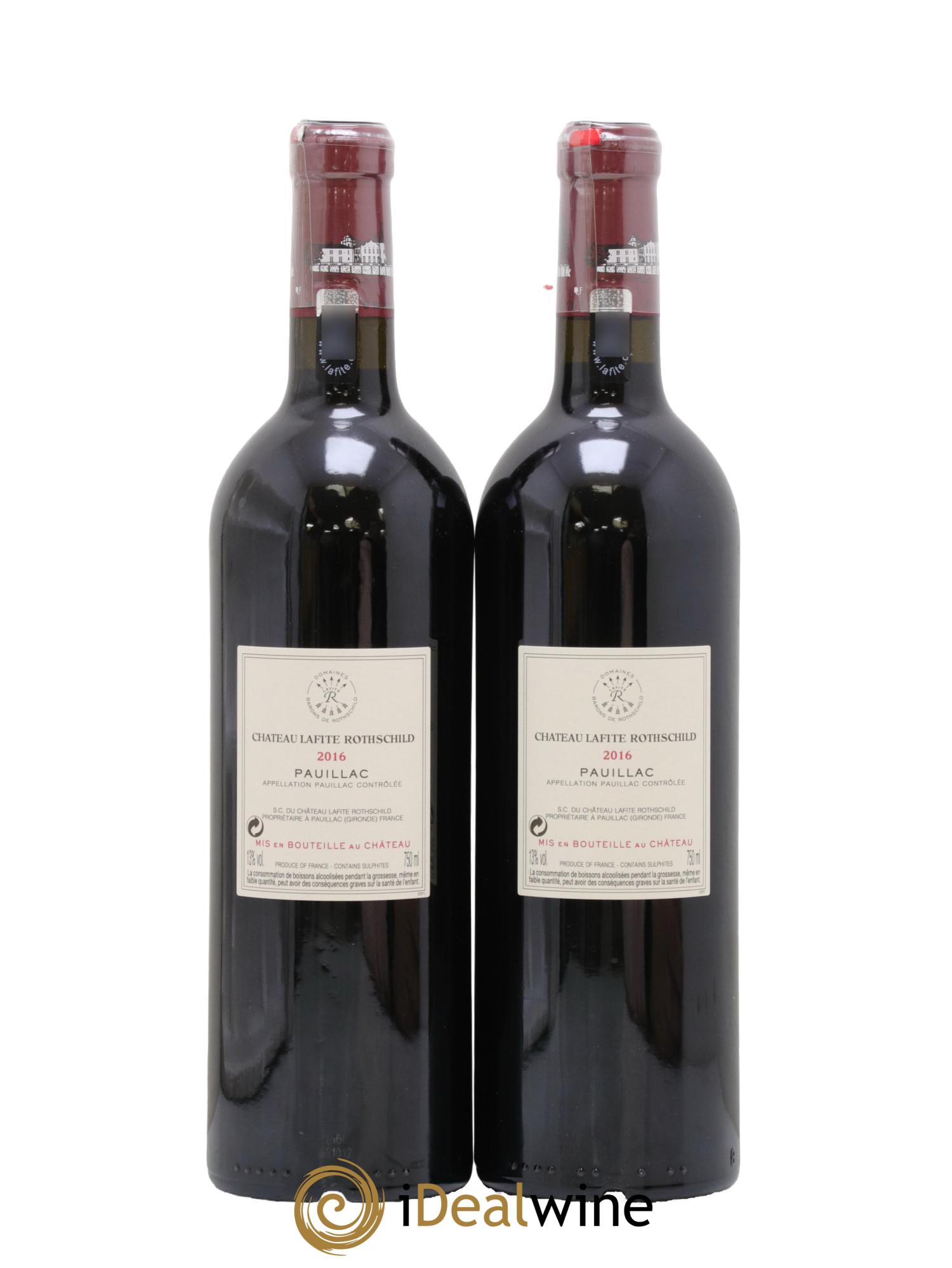 Château Lafite Rothschild 1er Grand Cru Classé 2016 - Lot de 2 bouteilles - 1