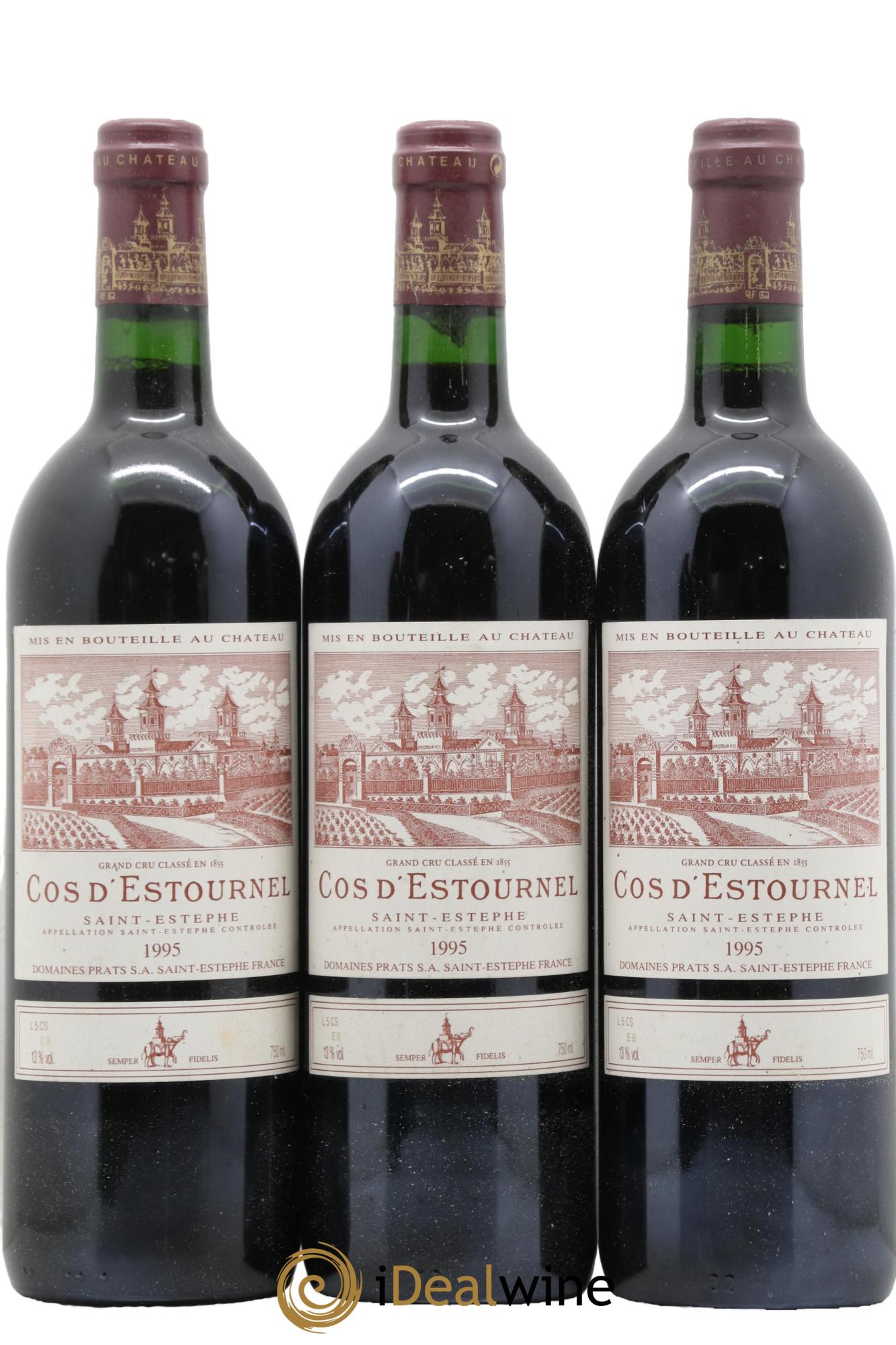 Cos d'Estournel 2ème Grand Cru Classé 1995 - Posten von 3 Flaschen - 0