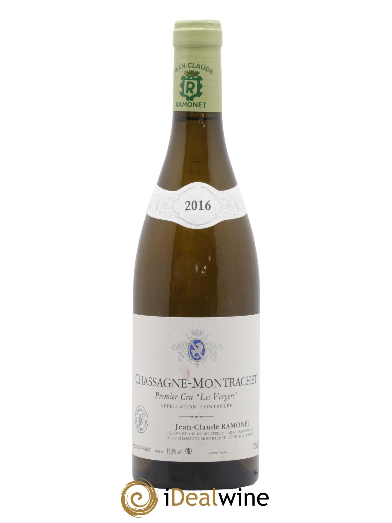 Chassagne-Montrachet 1er Cru Les Vergers Ramonet (Domaine) 2016 - Lot de 1 bouteille - 0
