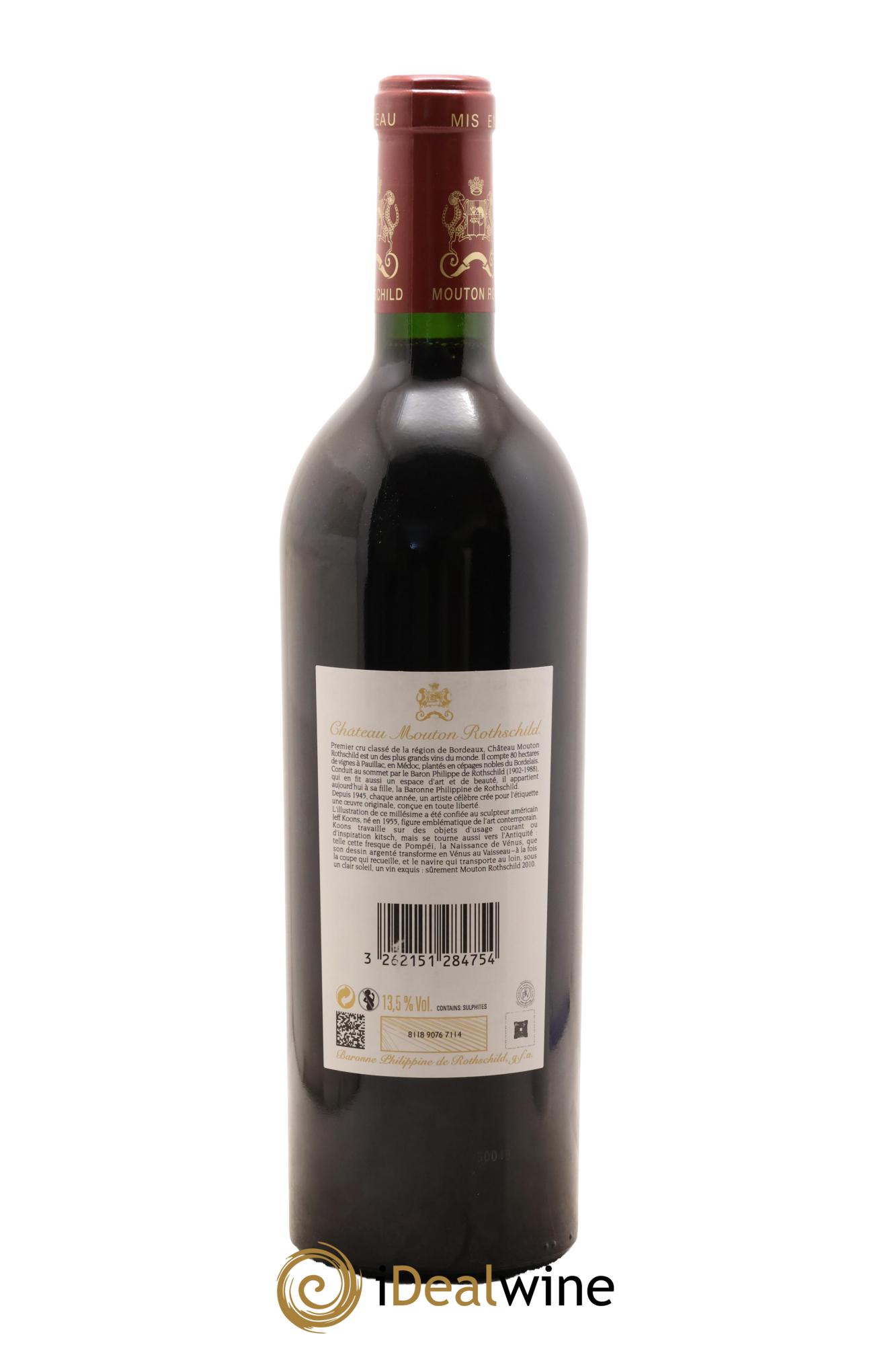 Château Mouton Rothschild 1er Grand Cru Classé 2010 - Lot de 1 bouteille - 1