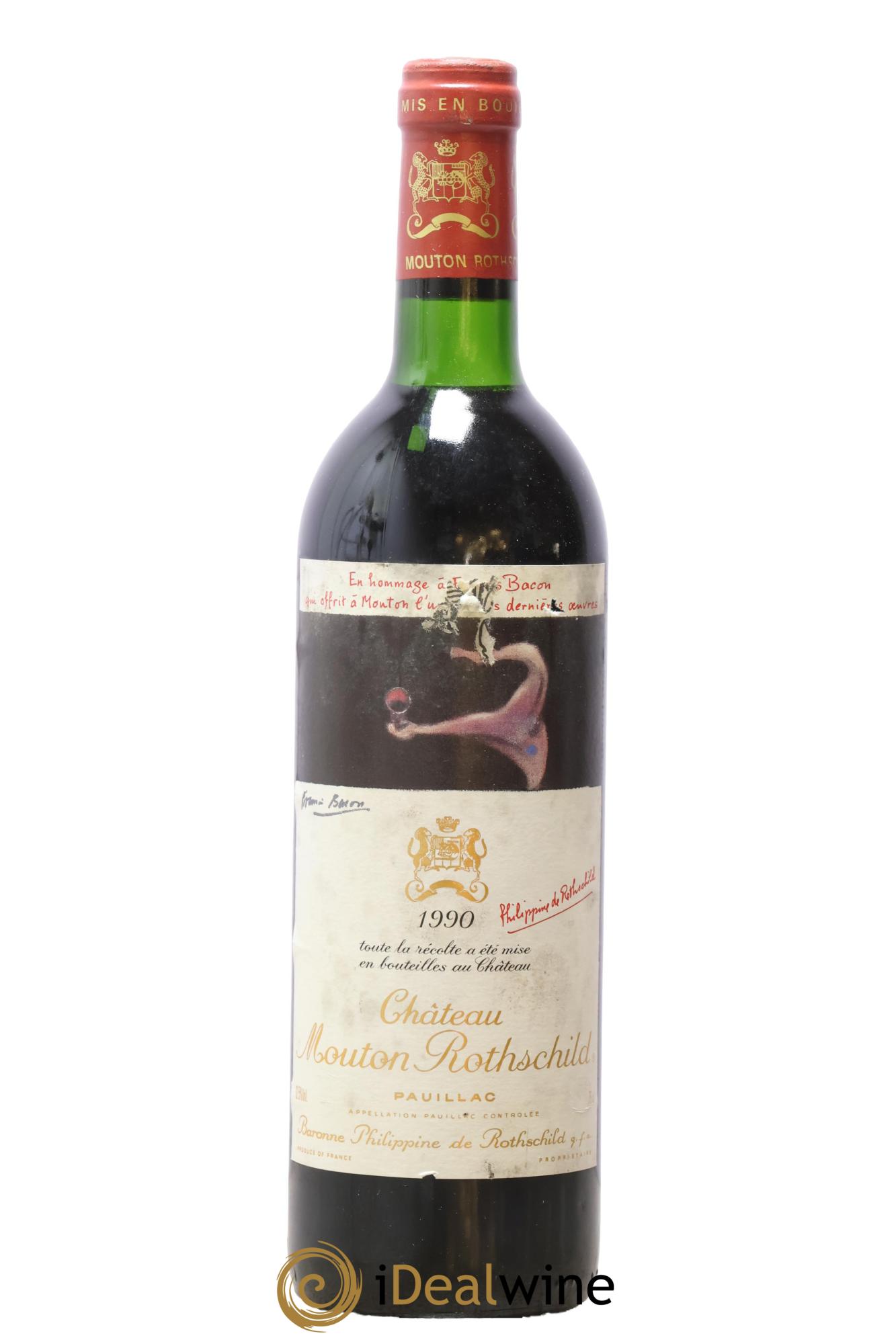 Château Mouton Rothschild 1er Grand Cru Classé 1990 - Lot de 1 bouteille - 0