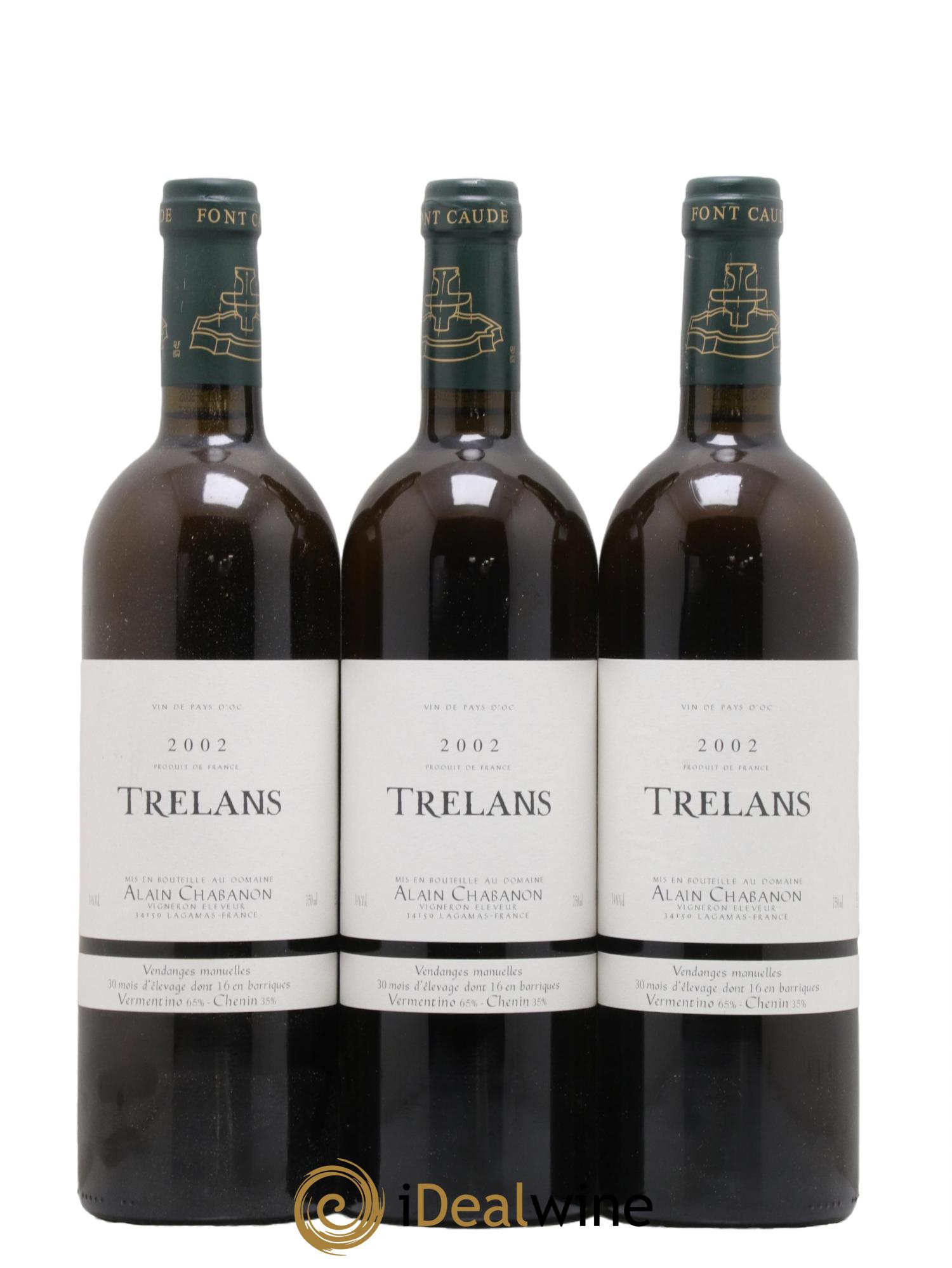 Pays d'Oc Trelans Alain Chabanon (Domaine) 2002 - Lot de 12 bouteilles - 1