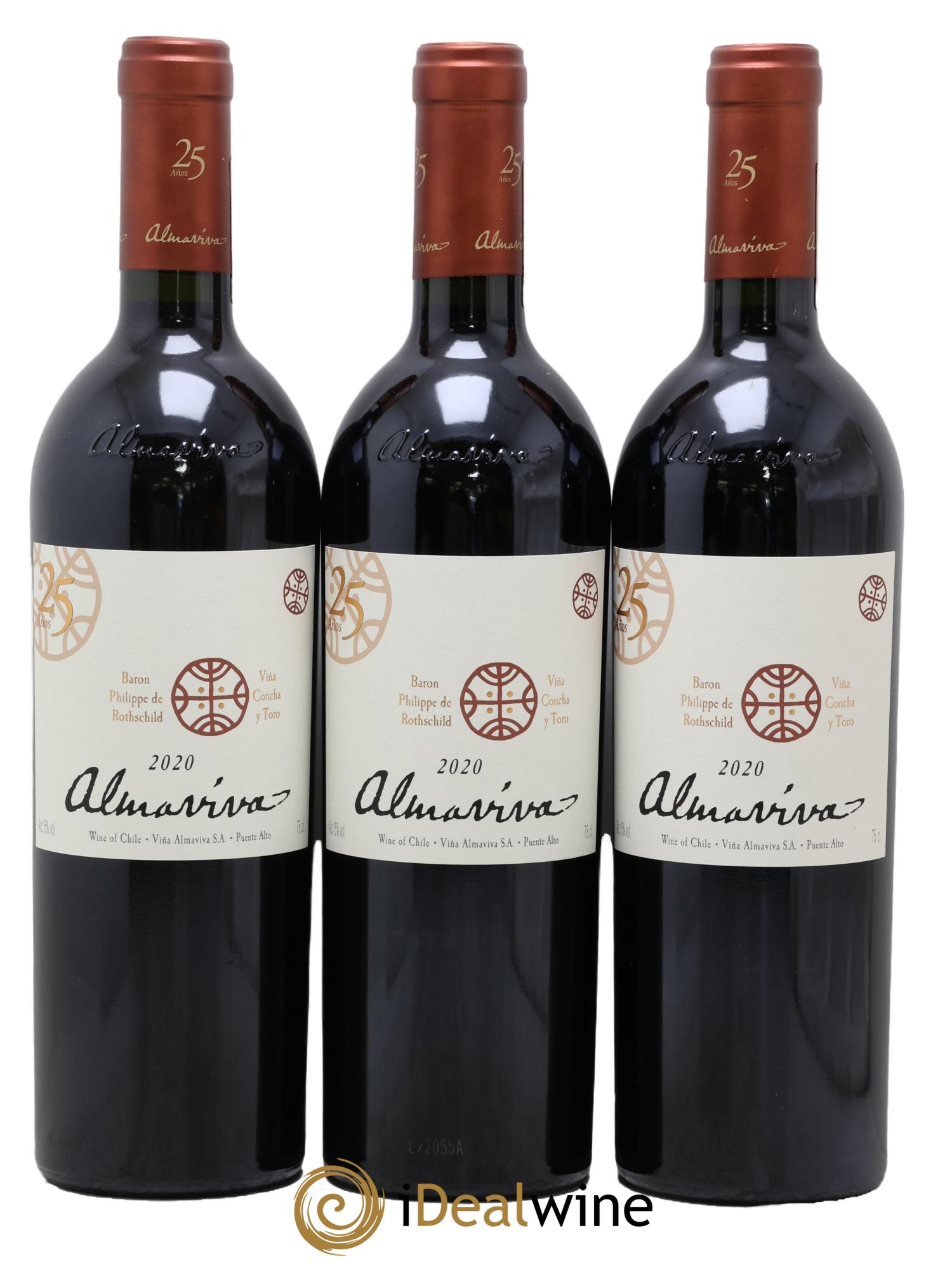 Chili Almaviva Baron P. de Rothschild Concha y Toro 2020 - Lotto di 6 bottiglie - 2