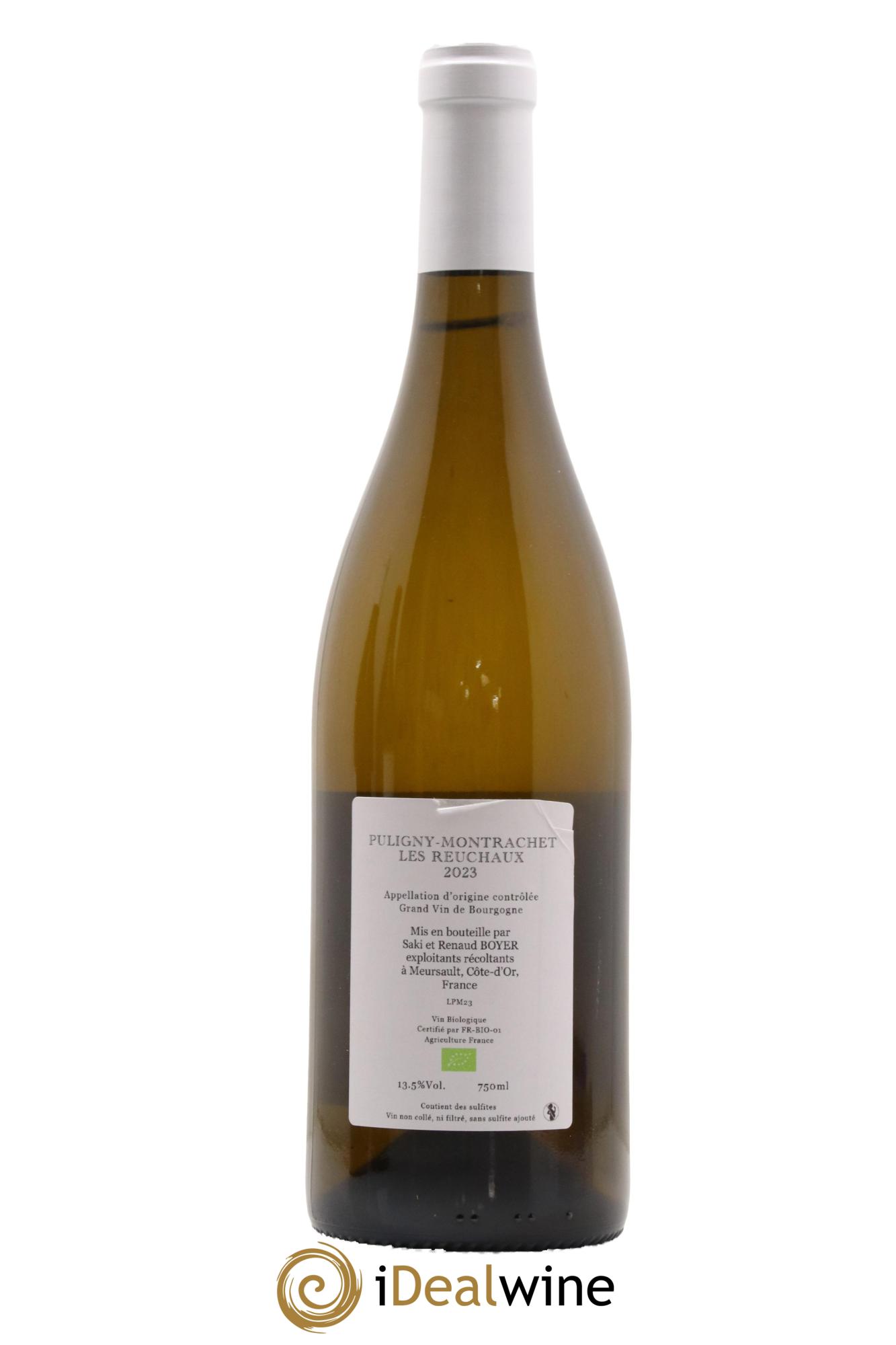 Puligny-Montrachet Les Reuchaux Renaud Boyer 2023 - Lot de 1 bouteille - 1
