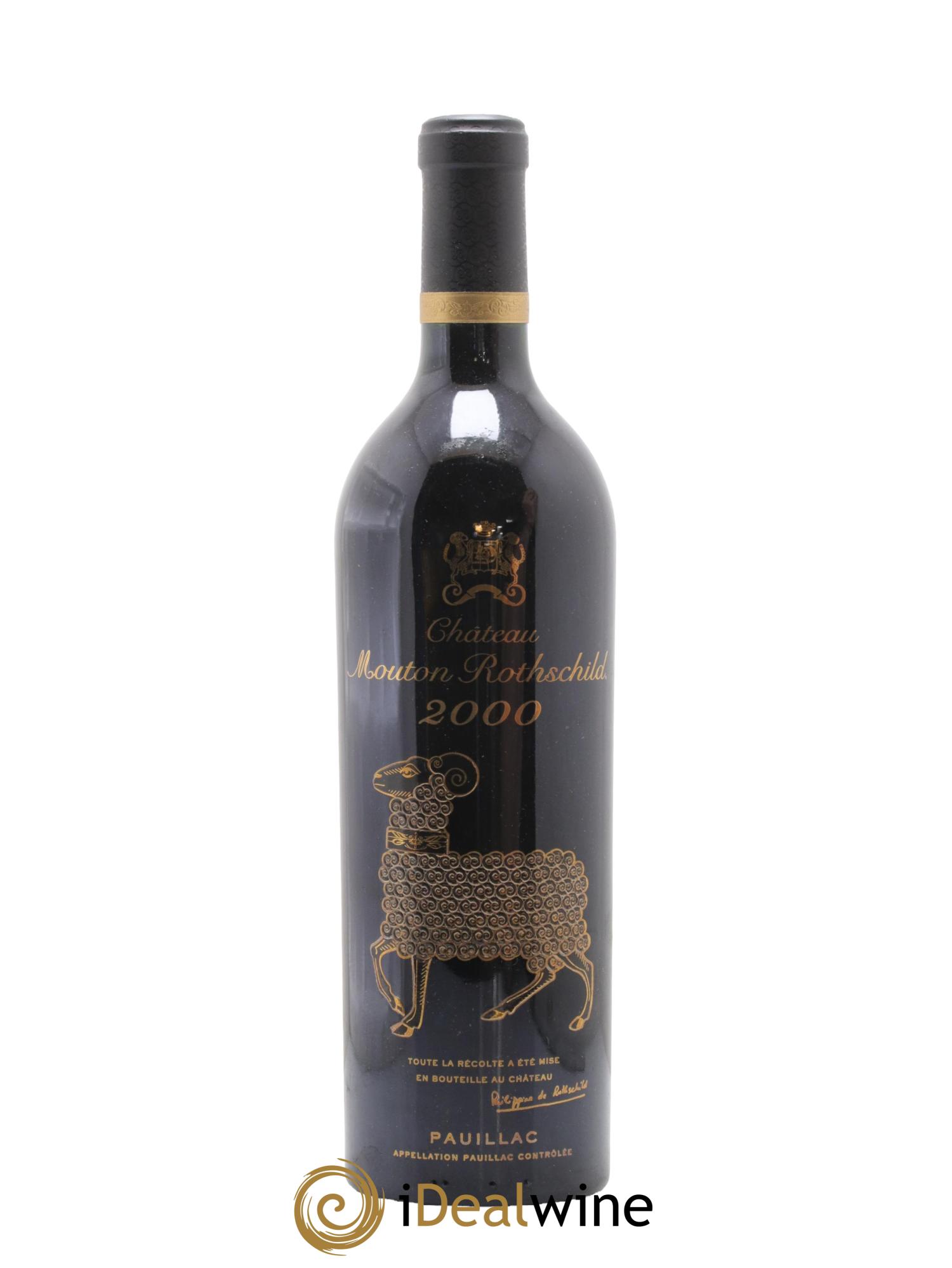 Château Mouton Rothschild 1er Grand Cru Classé 2000 - Lot de 1 bouteille - 0