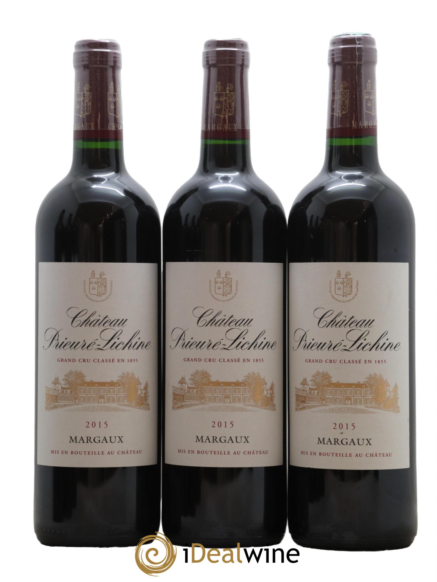 Château Prieuré Lichine 4ème Grand Cru Classé 2015 - Lot de 3 bouteilles - 0
