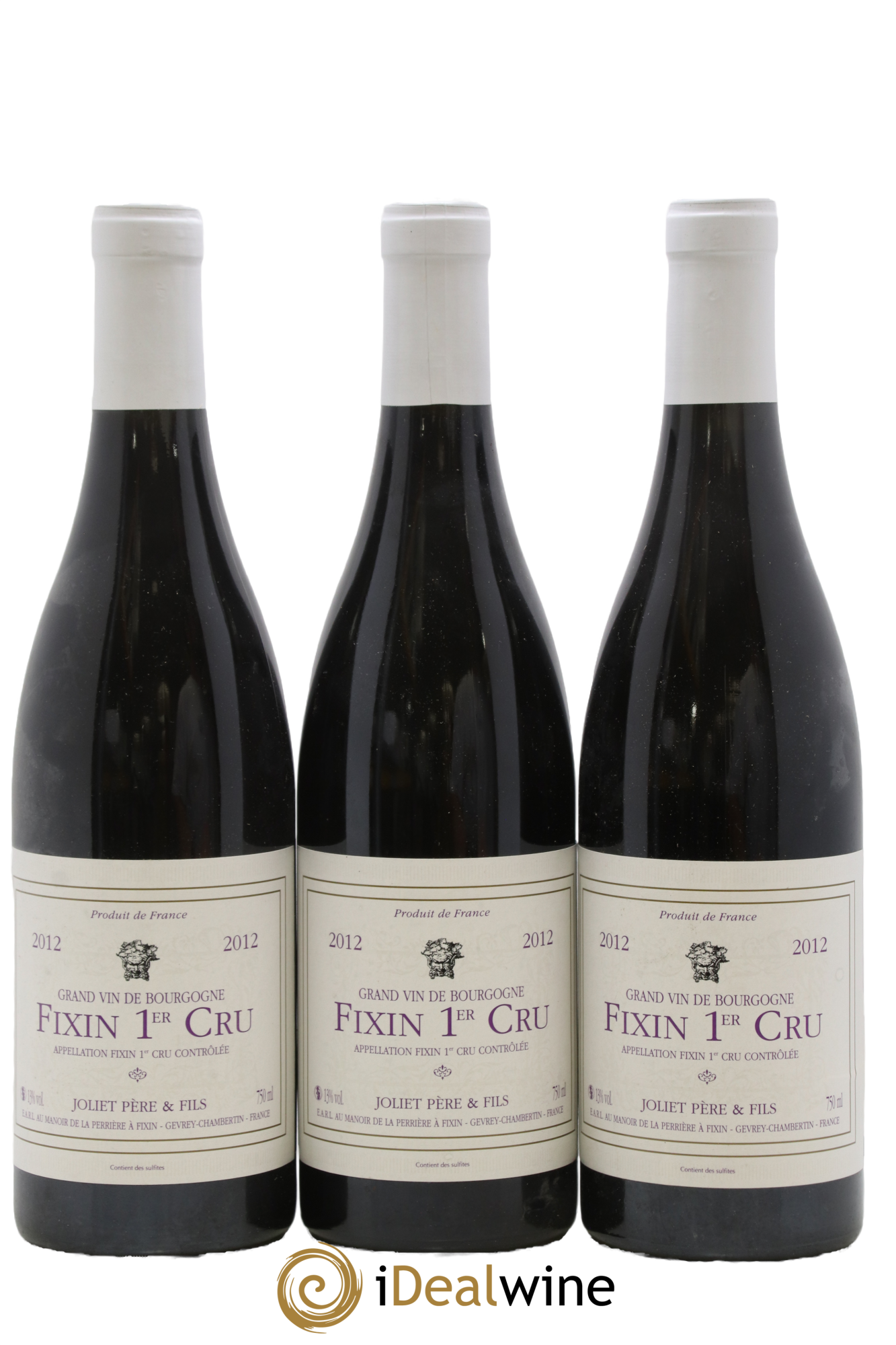 Fixin 1er Cru Joliet Père & Fils 2012 - Lot de 3 bouteilles - 0