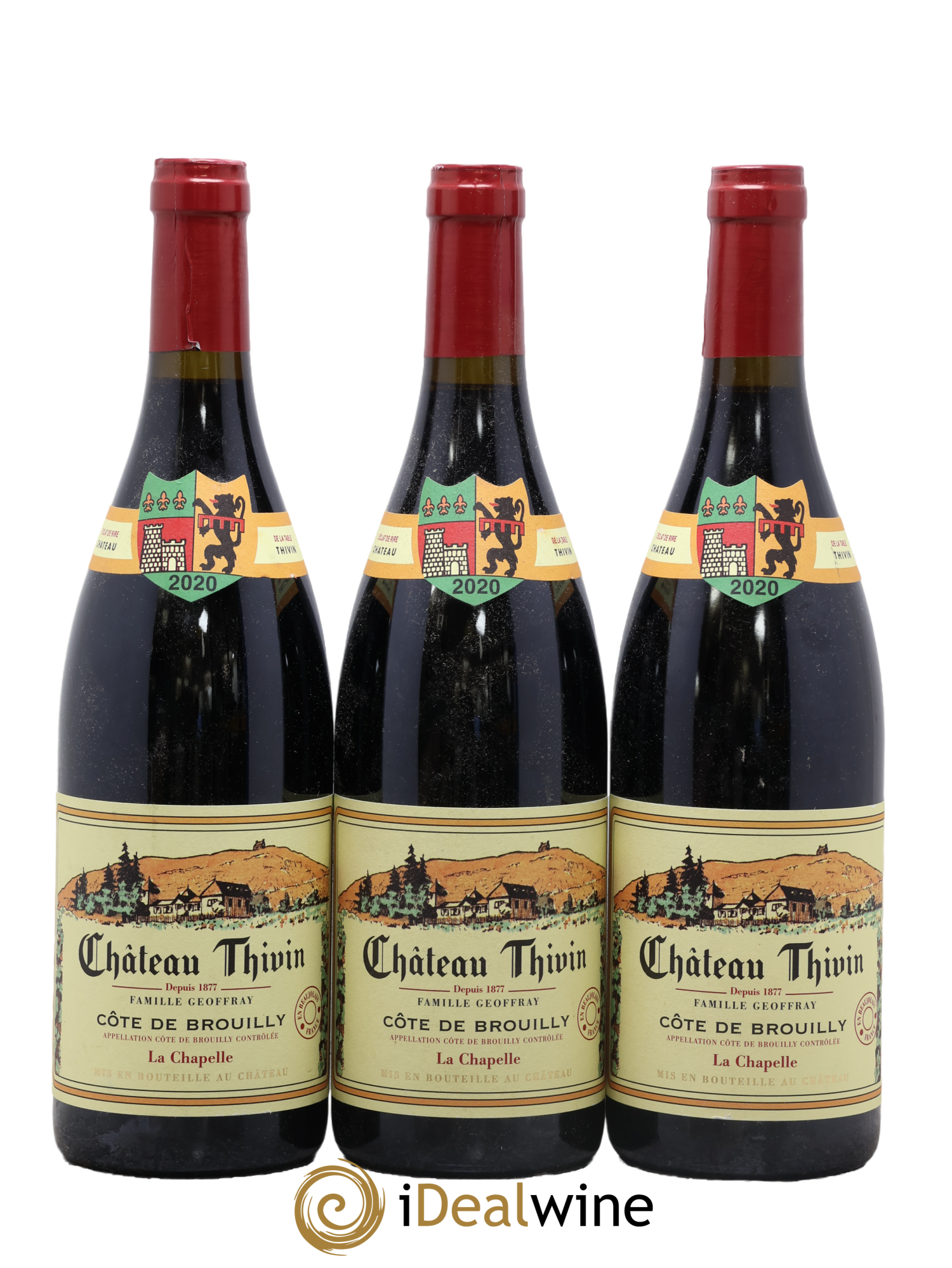Côte de Brouilly Cuvée La Chapelle Château Thivin 2020 - Lot de 3 bouteilles - 0