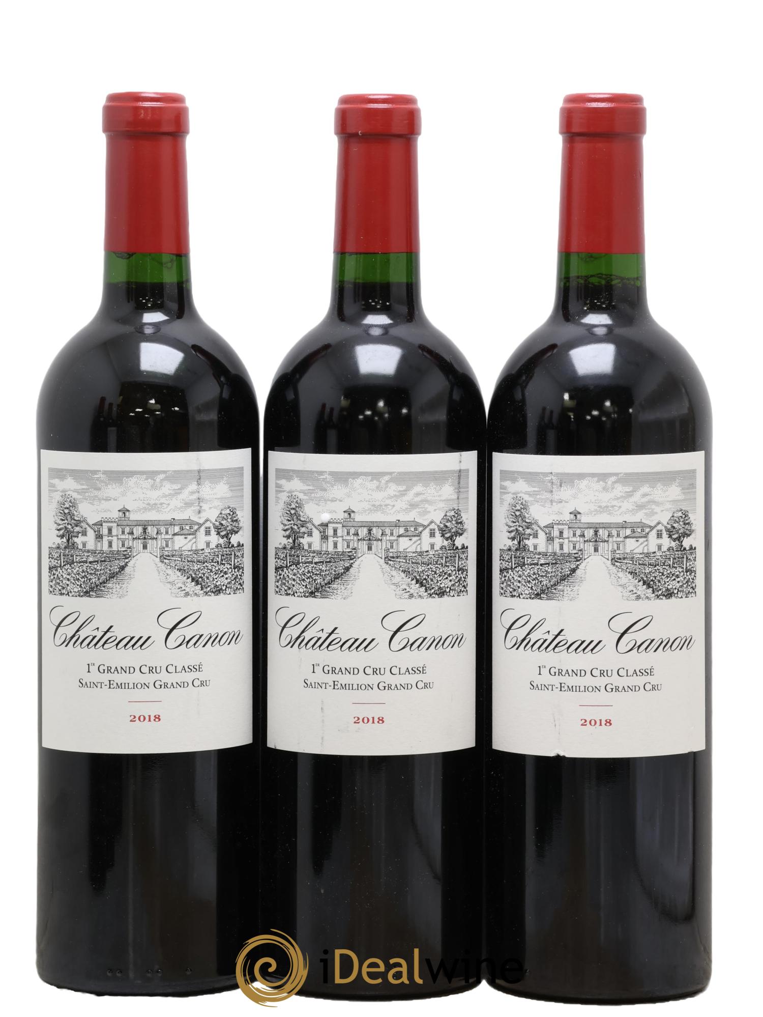Château Canon 1er Grand Cru Classé B 2018 - Posten von 3 Flaschen - 0