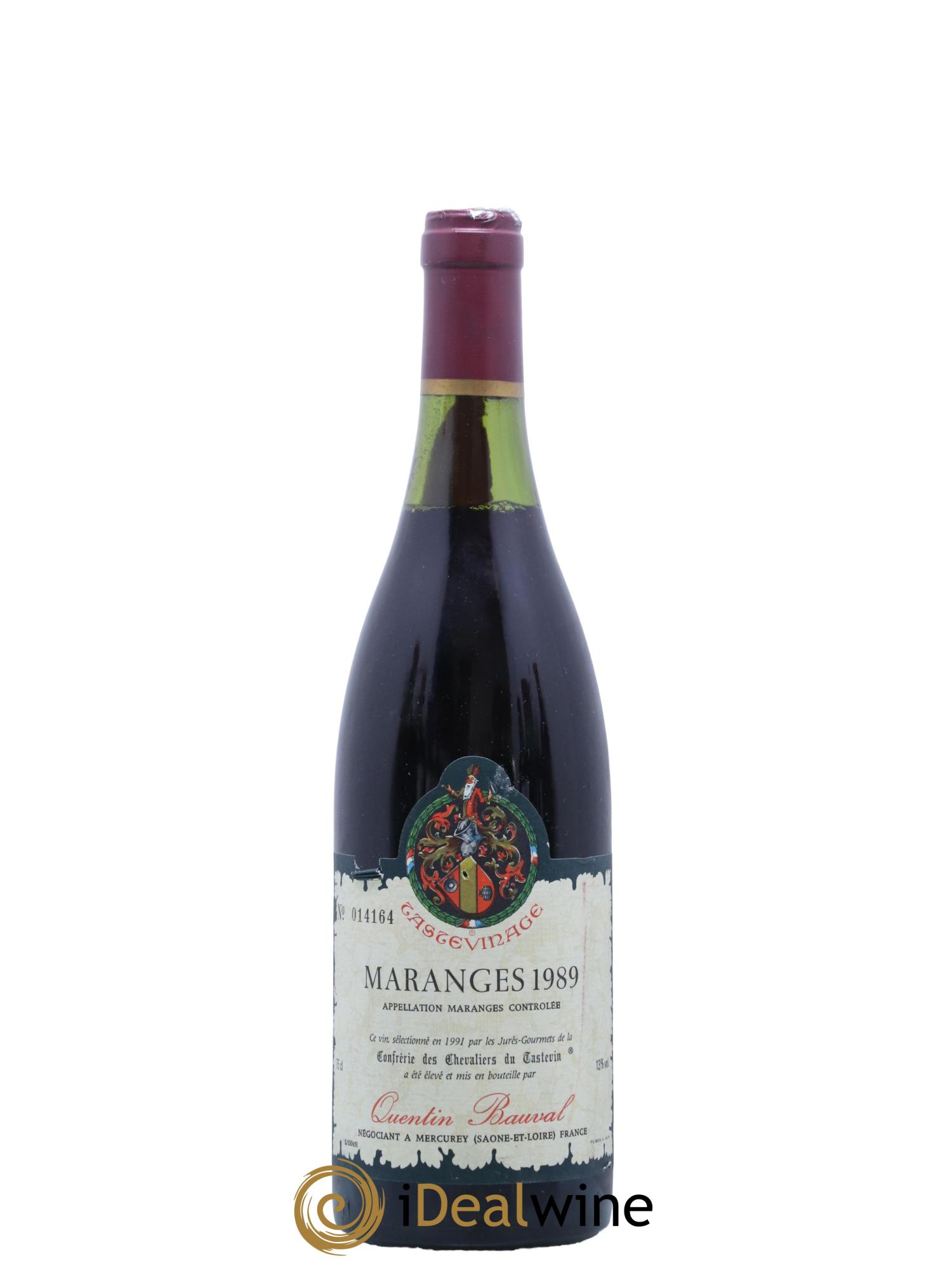 Maranges Tastevinage Domaine Quentin Bauval 1989 - Lot de 1 bouteille - 0