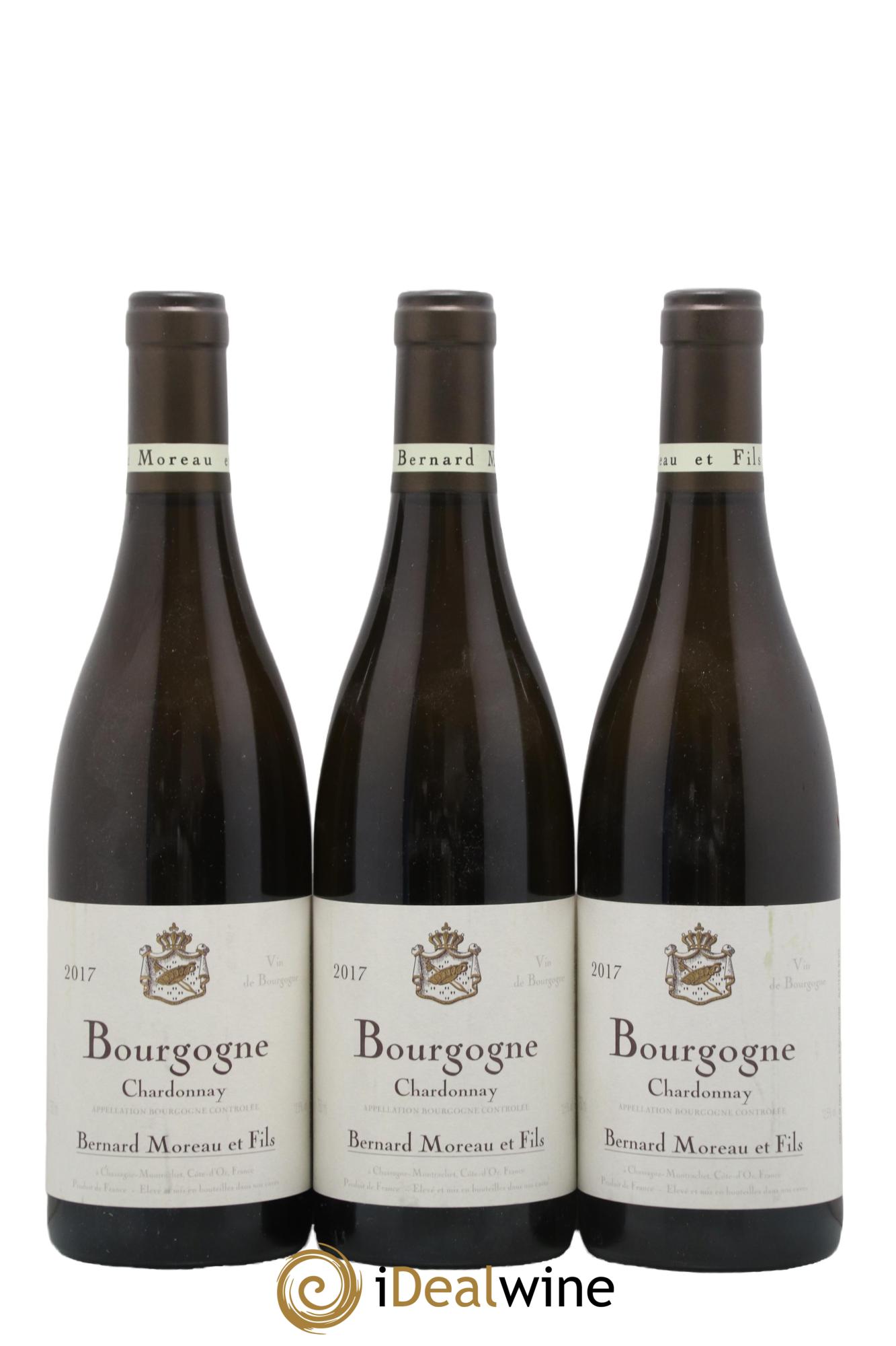 Bourgogne Chardonnay Bernard Moreau et Fils 2017 - Posten von 3 Flaschen - 0