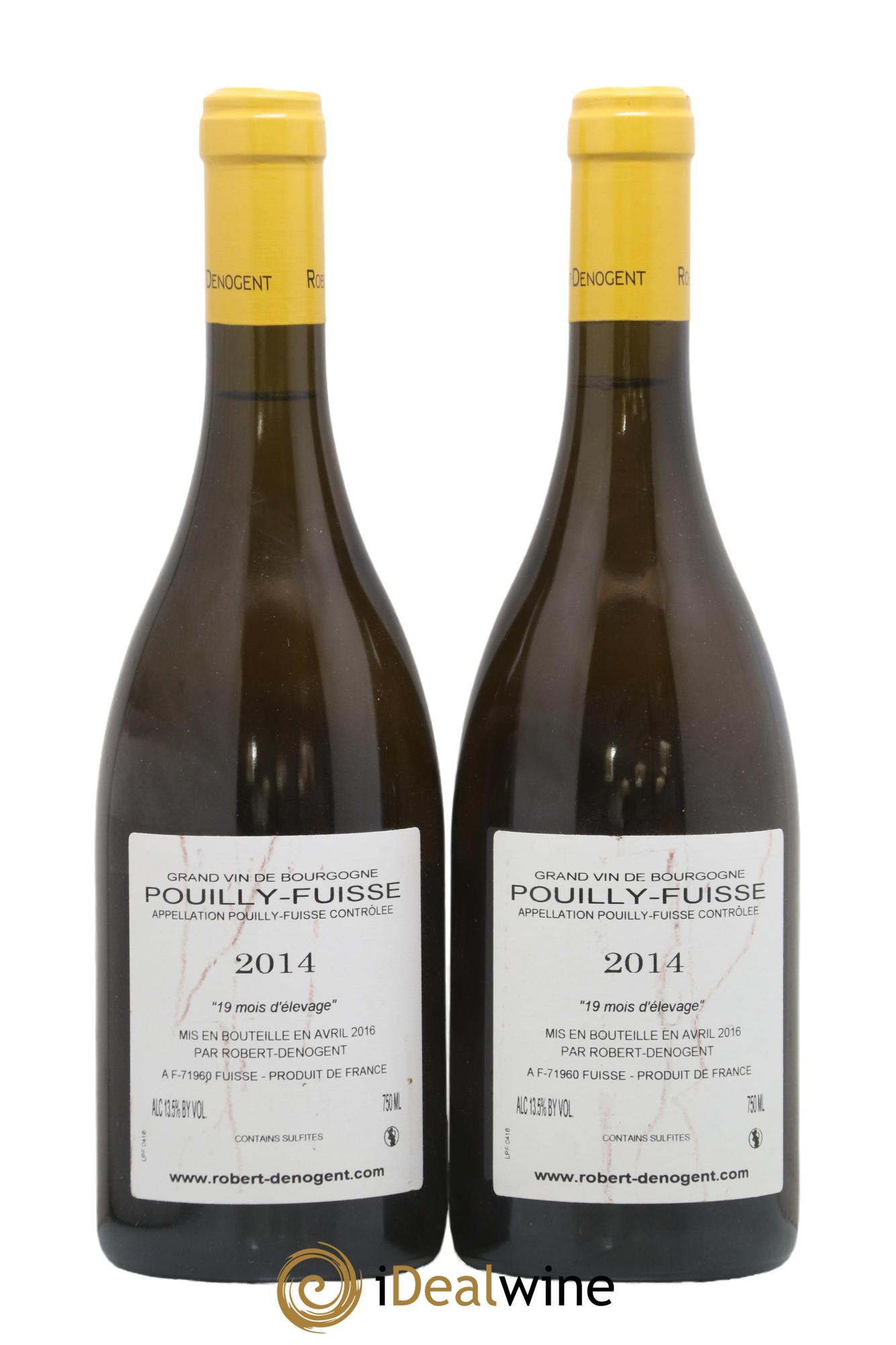 Pouilly-Fuissé Les Cras Vieilles Vignes Robert Denogent (Domaine) 19 Mois d'Elevage 2014 - Lot de 2 bouteilles - 1