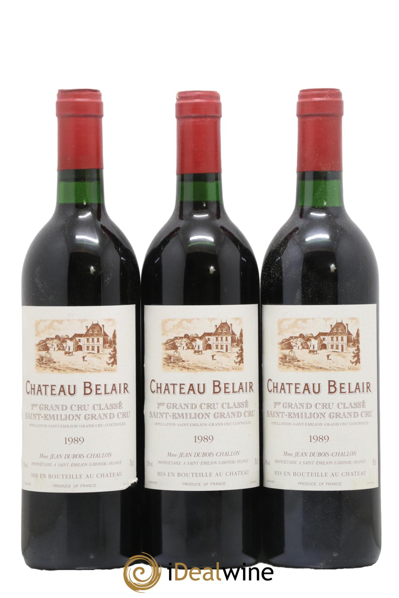 Château Belair (Belair-Monange) 1er Grand Cru Classé B 1989 - Lot de 12 bouteilles - 4