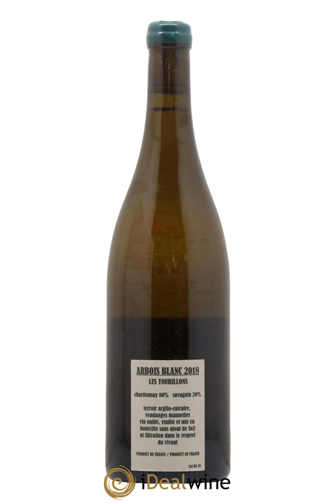 Arbois Chardonnay Savagnin Les Tourillons Adeline Houillon & Renaud Bruyère  2018 - Lot de 1 bouteille - 1