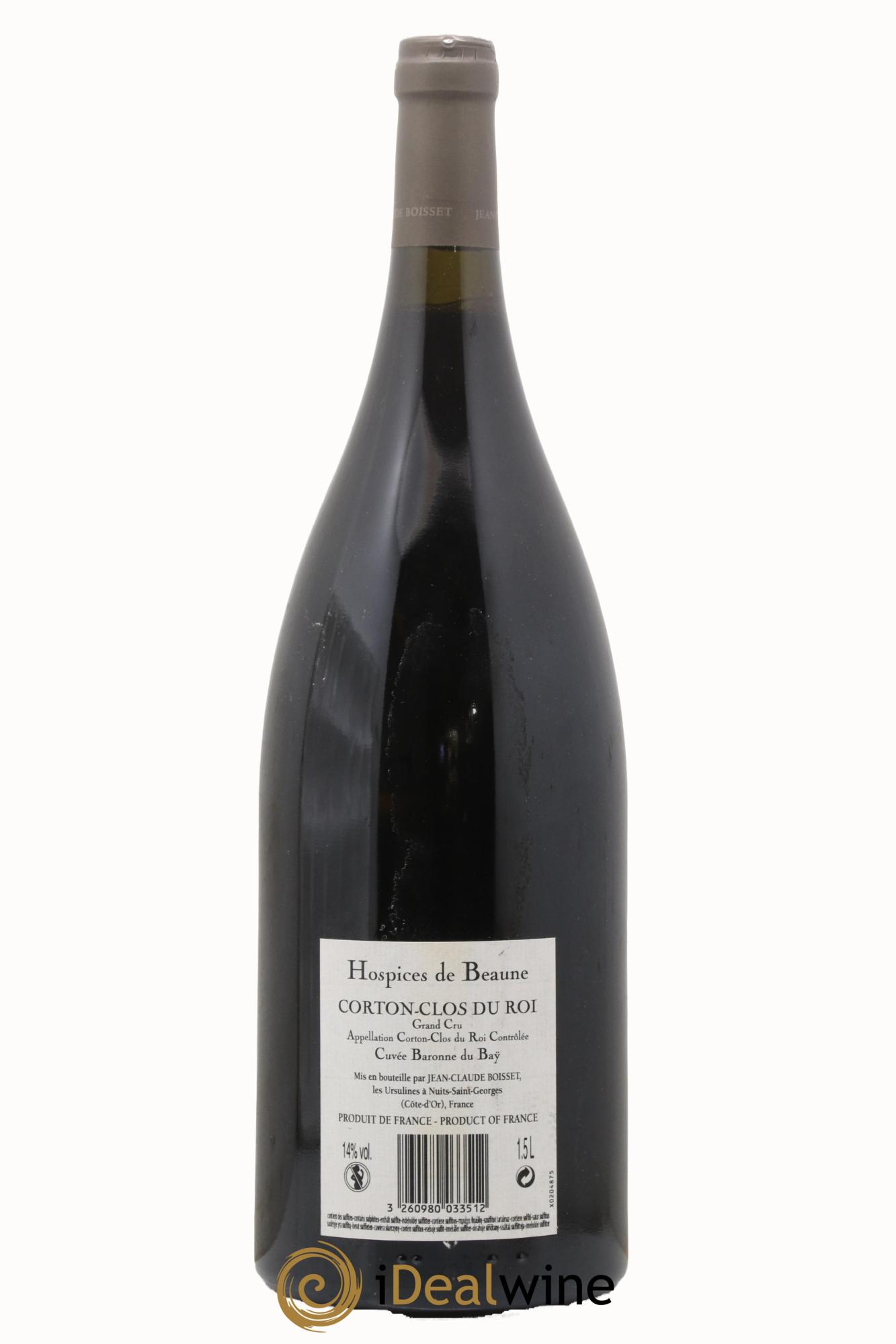 Corton Grand Cru Clos du Roy Cuvée Baronne du Baÿ Mise en bouteille par Jean-Claude Boisset 2018 - Lot de 1 magnum - 1