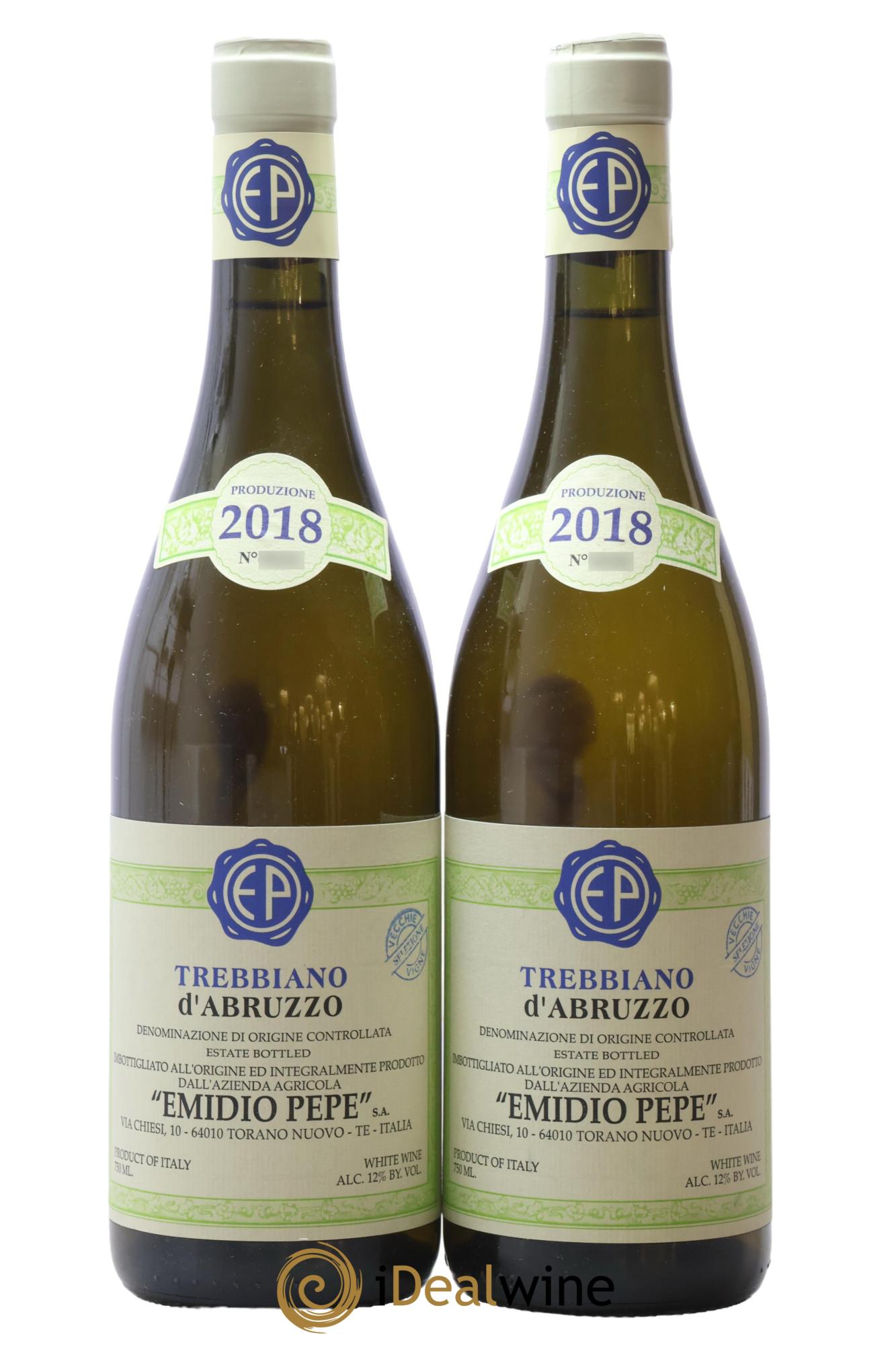Trebbiano d'Abruzzo DOC Vecchie Viti Emidio Pepe 2018 - Lot de 2 bouteilles - 0