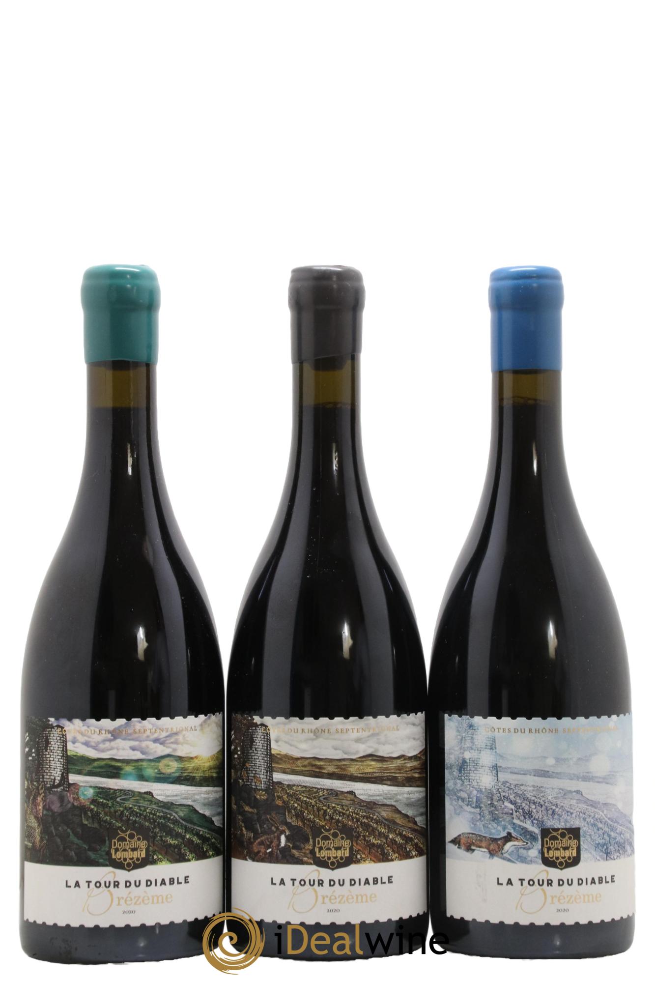 Côtes-du-Rhône La Tour du Diable Brezeme Lombard 2020 - Lot de 3 bouteilles - 0