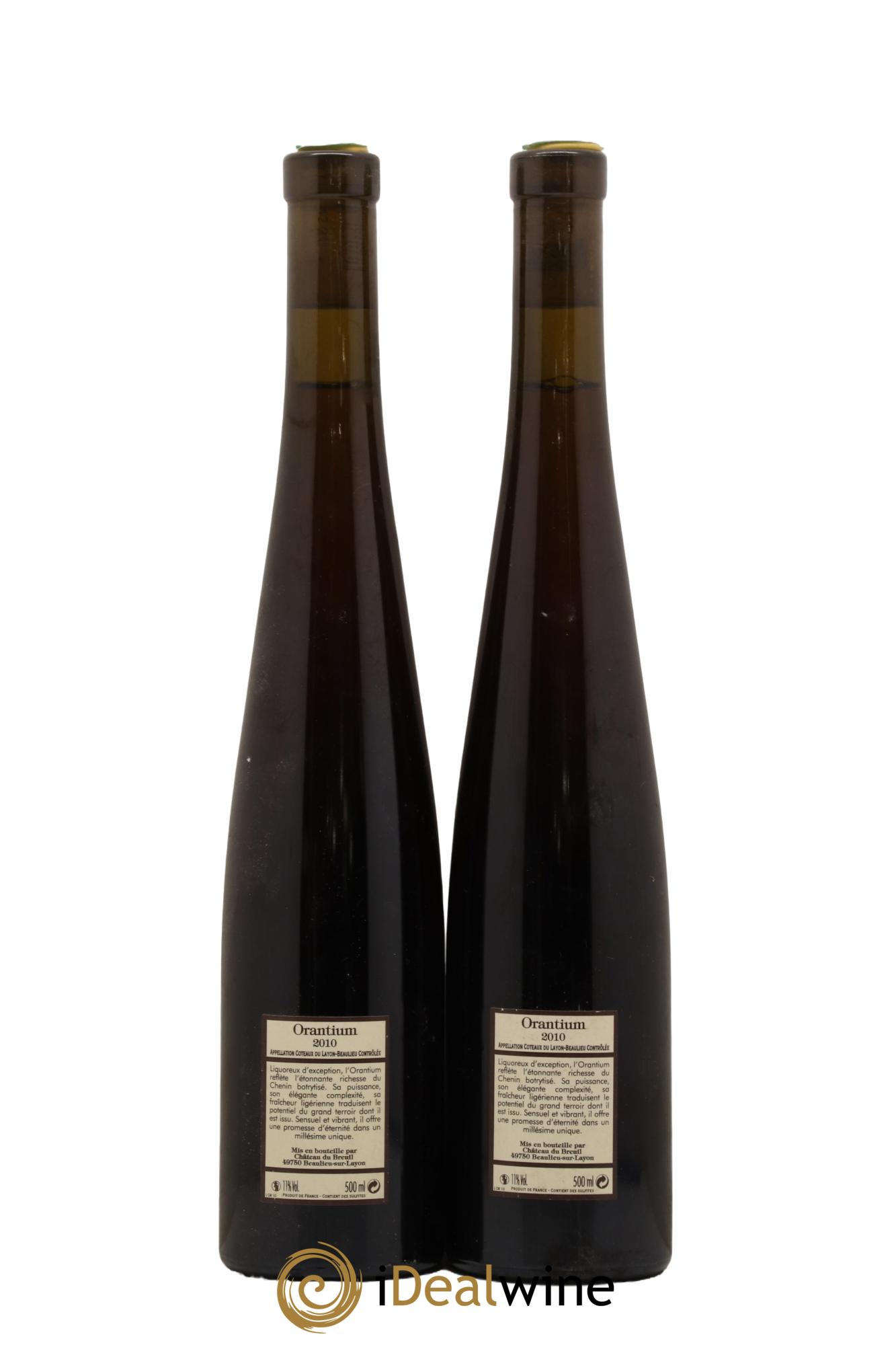 Montlouis-sur-Loire Orantium Clos du Breuil 2010 - Lot de 2 format 50cls - 1