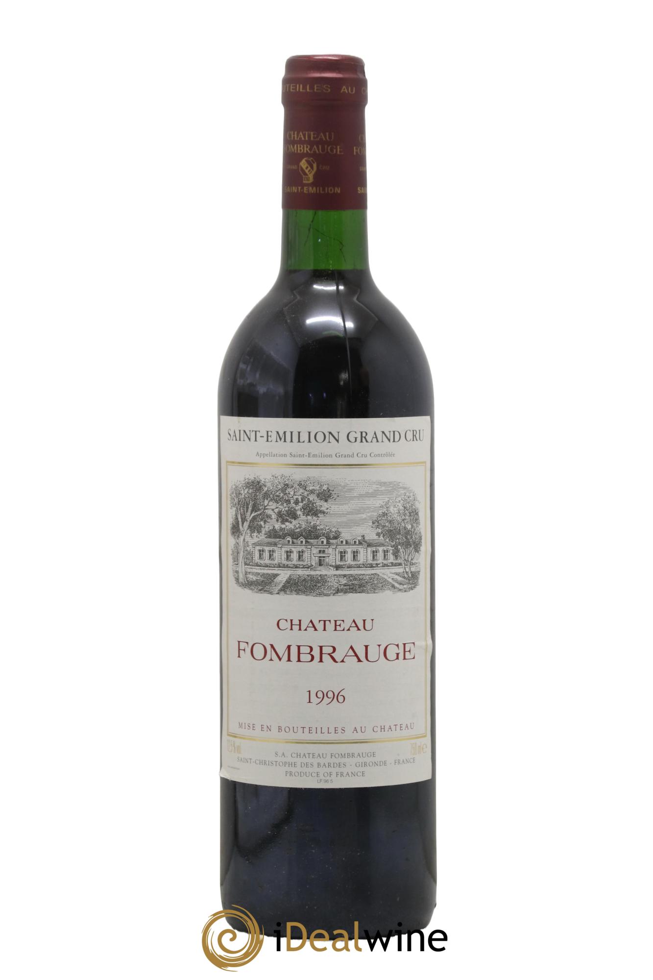Château Fombrauge Grand Cru Classé 1996 - Lot de 1 bouteille - 0