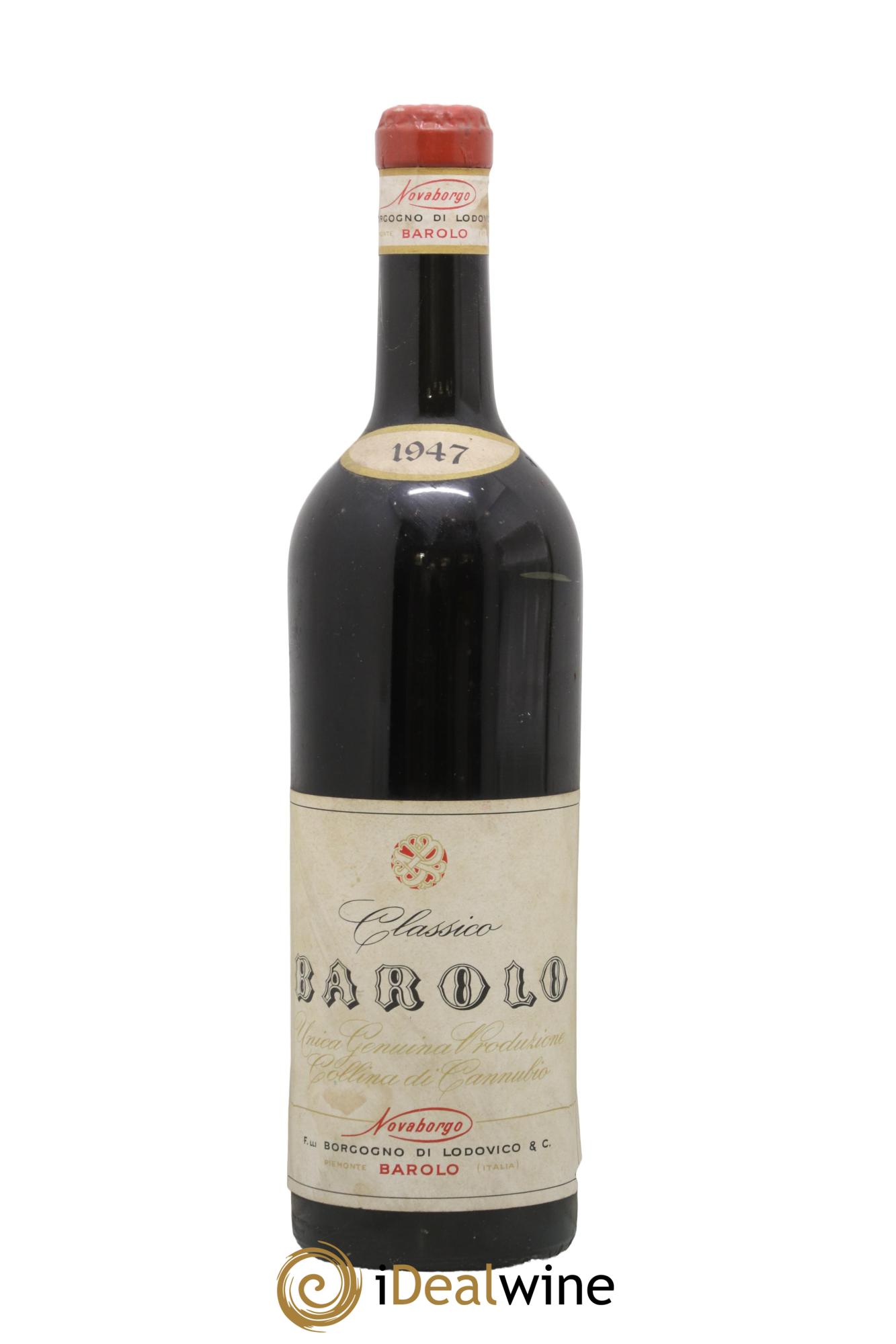 Barolo DOCG classico Novaborgo Borgogno di Lodovico 1947 - Lot de 1 bouteille - 0