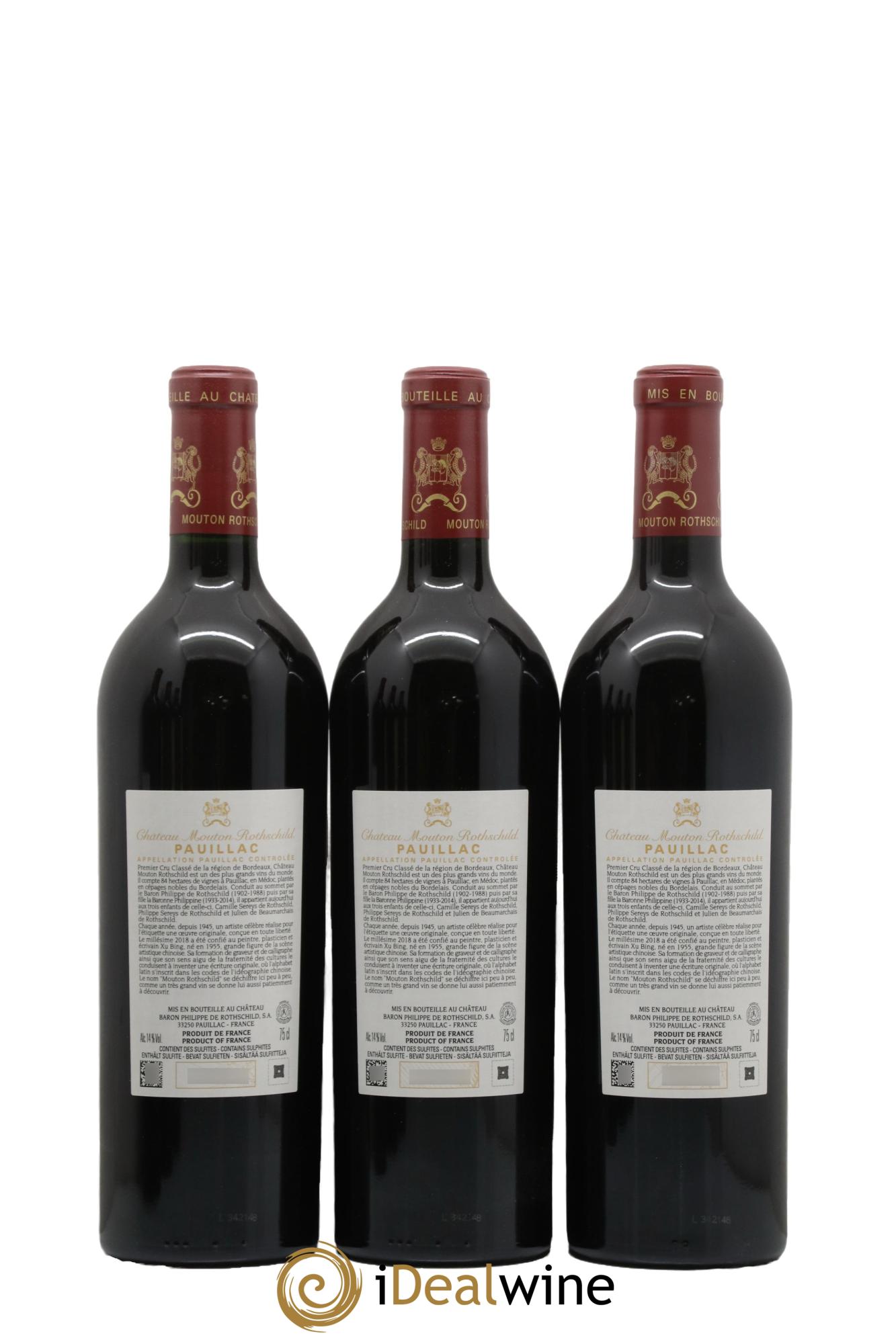 Château Mouton Rothschild 1er Grand Cru Classé 2018 - Lot de 6 bouteilles - 2