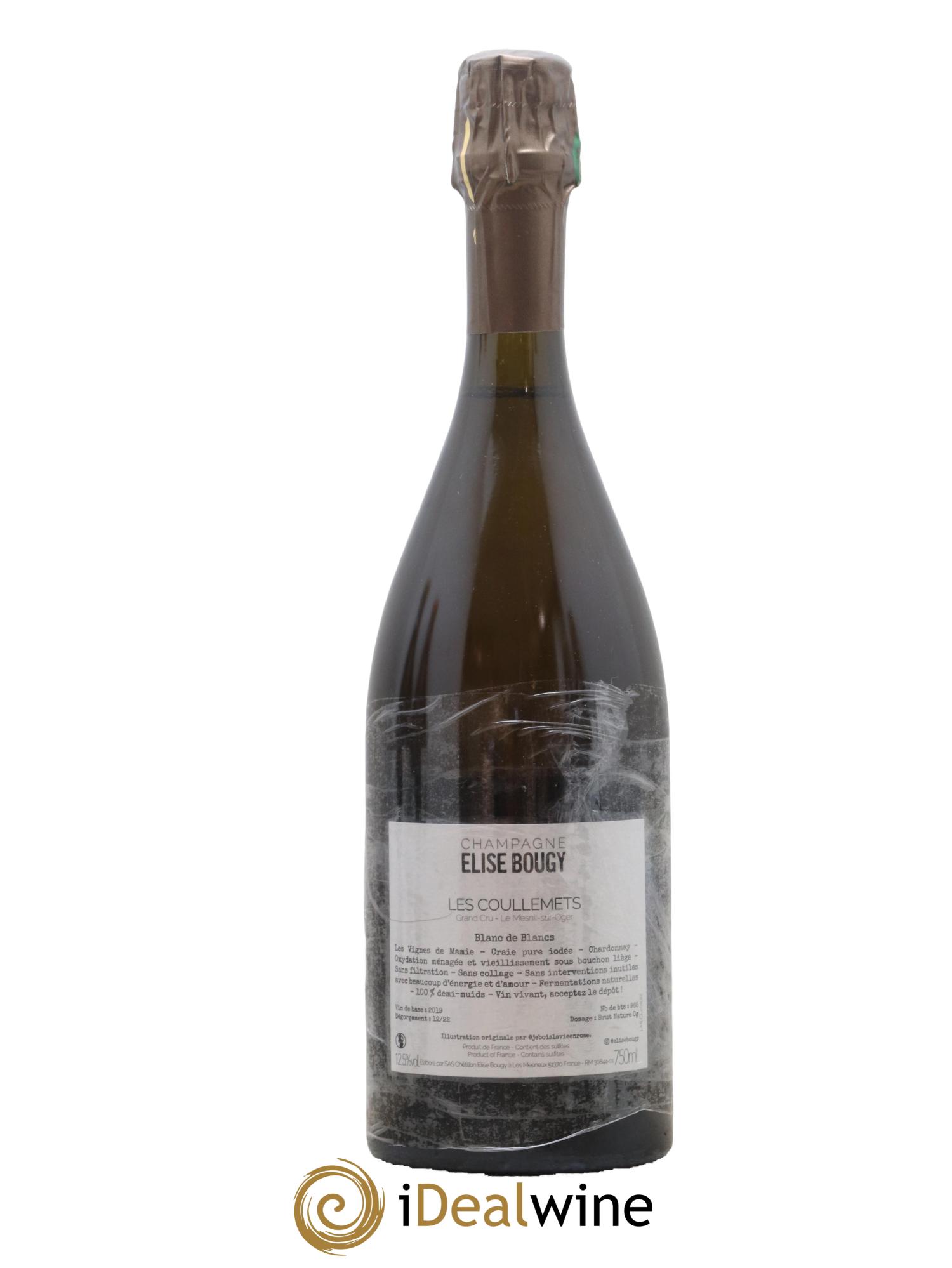 Champagne Les Coullemets Brut Nature Blanc de Blancs Elise Bougy 2019 - Posten von 1 Flasche - 1