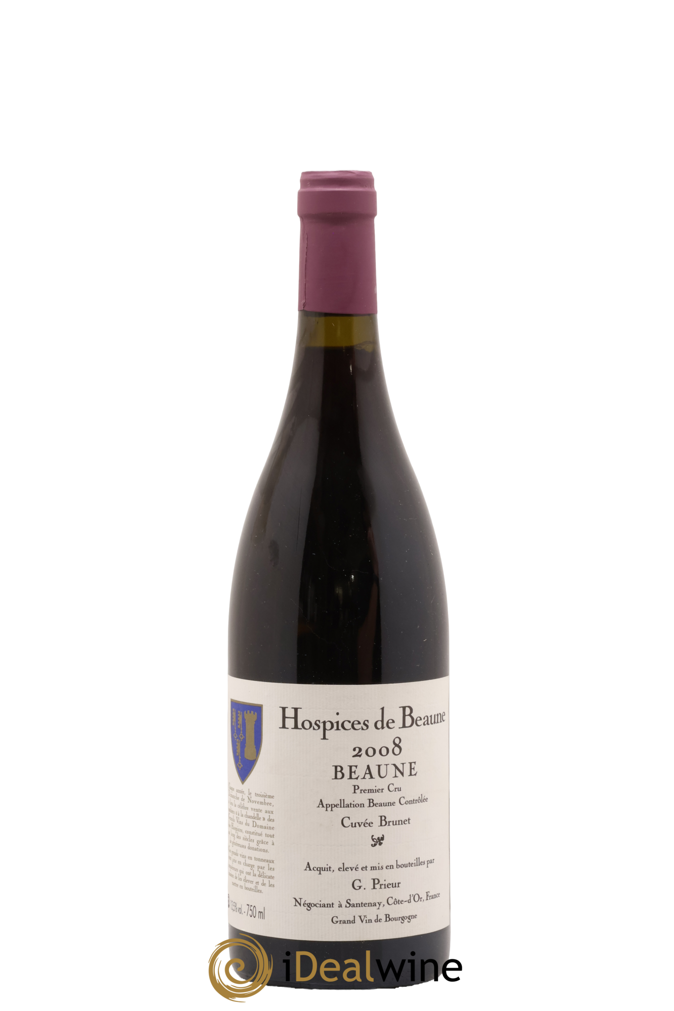 Beaune Cuvée Brunet G Prieur Hospices de Beaune 2008 - Lot of 1 bottle - 0