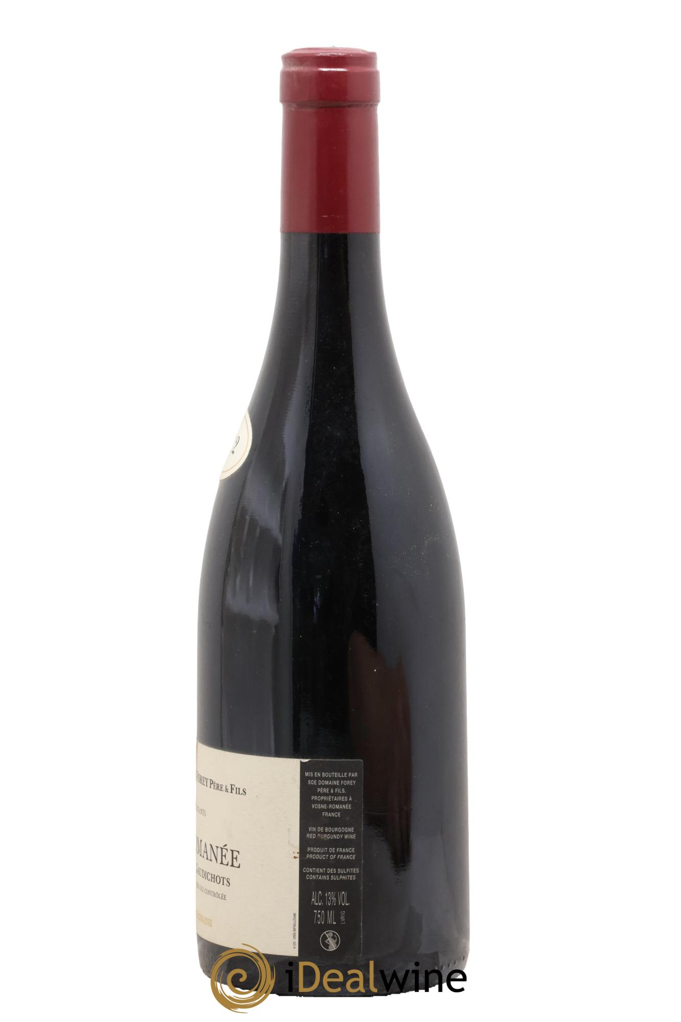 Vosne-Romanée 1er Cru Les Gaudichots Forey Père et Fils (Domaine) 2012 - Lot of 1 bottle - 1