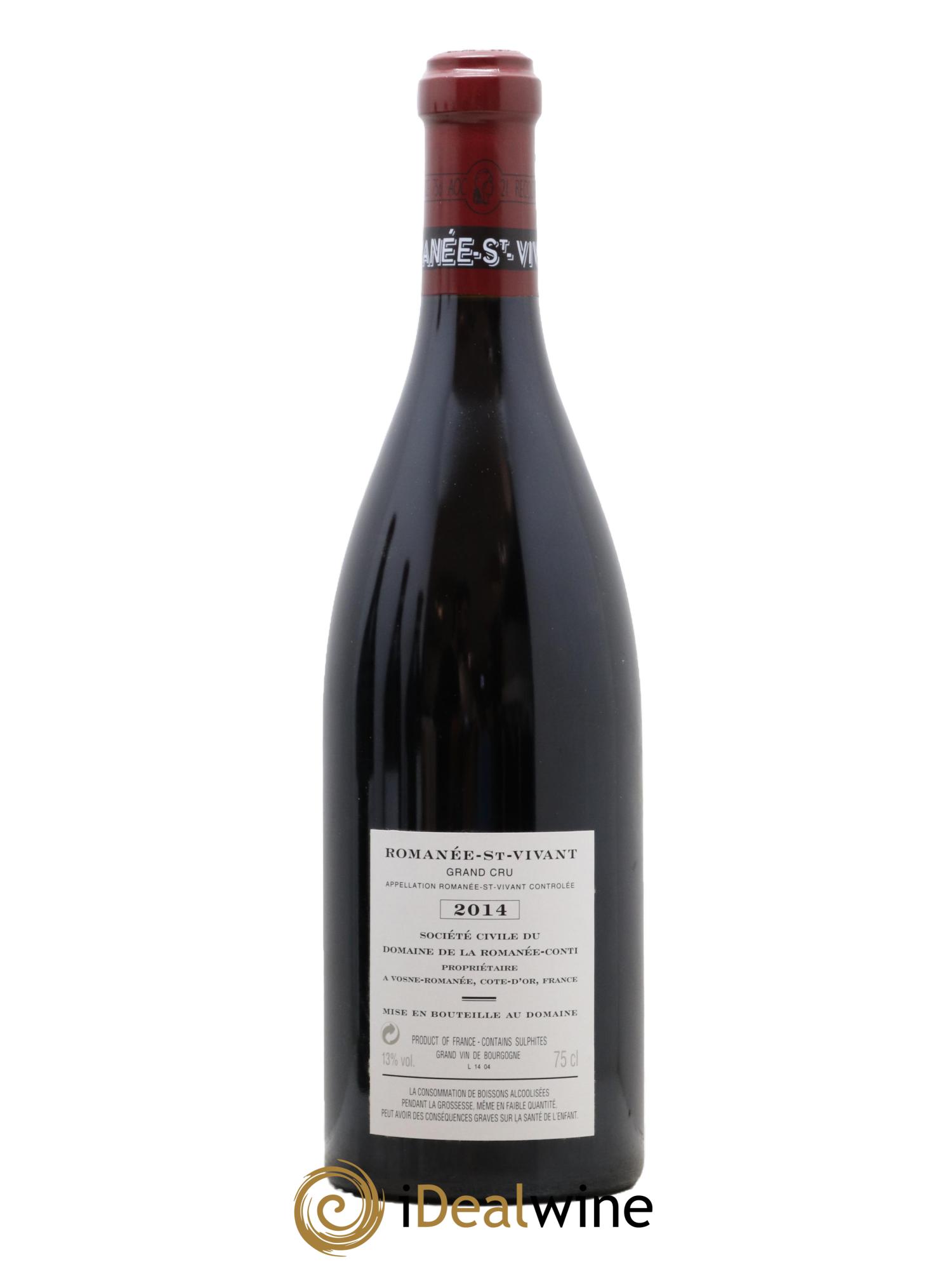 Romanée-Saint-Vivant Grand Cru Domaine de la Romanée-Conti  2014 - Posten von 1 Flasche - 1