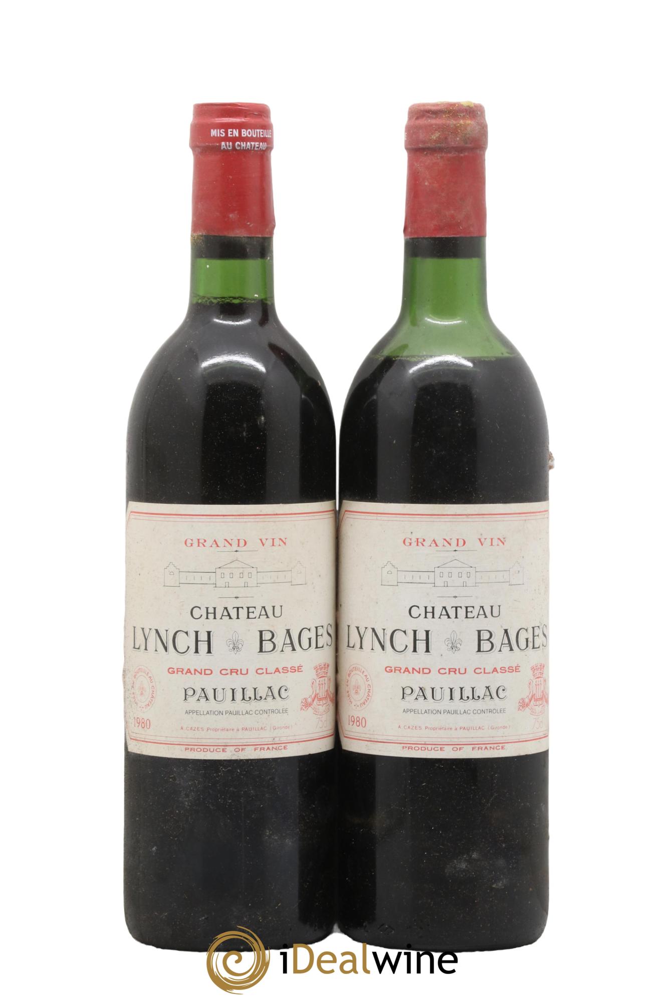 Château Lynch Bages 5ème Grand Cru Classé 1980 - Lot of 2 bottles - 0