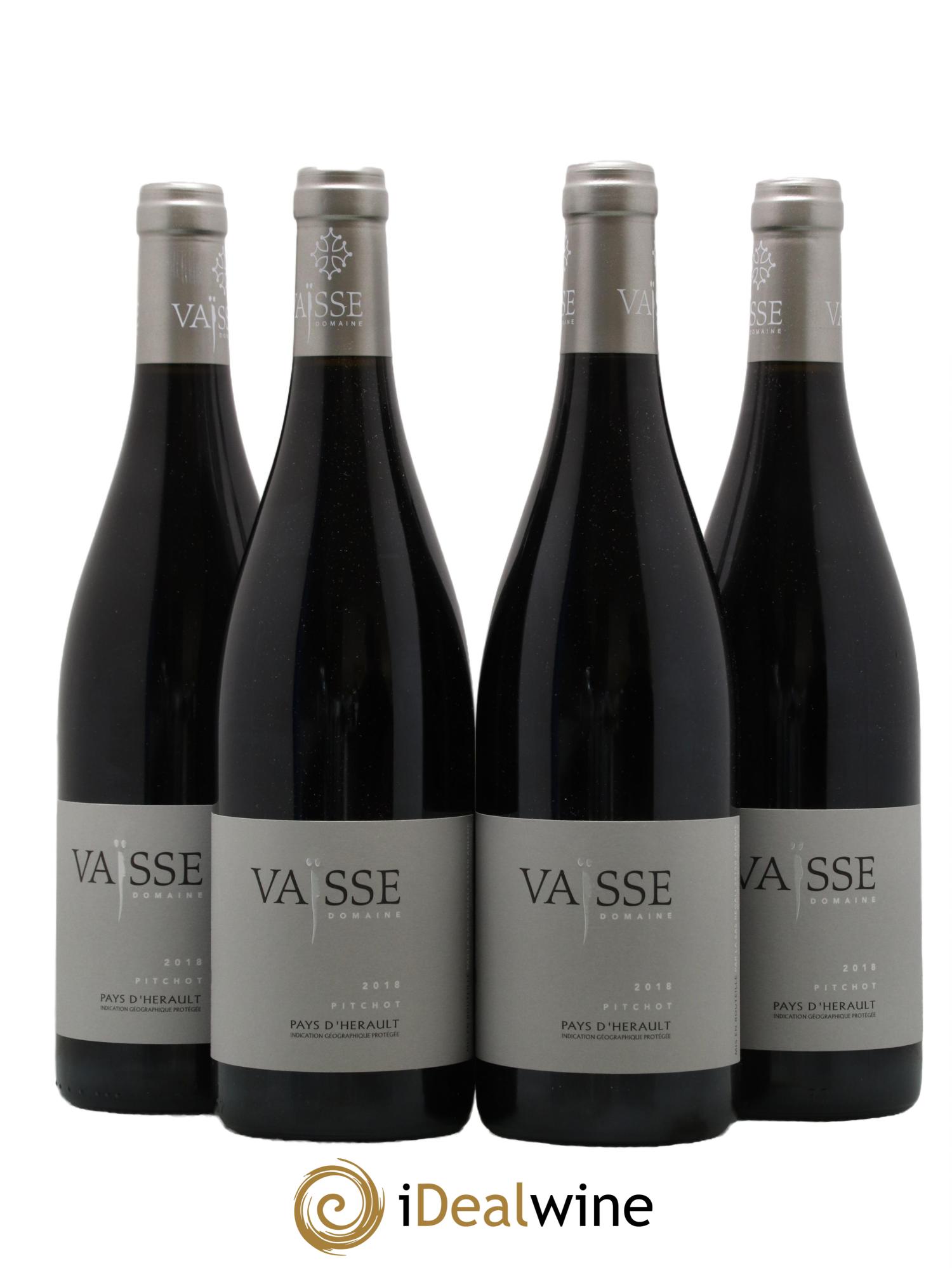 Pays d'Hérault Pitchot Vaisse (Domaine) 2018 - Lot de 4 bouteilles - 0