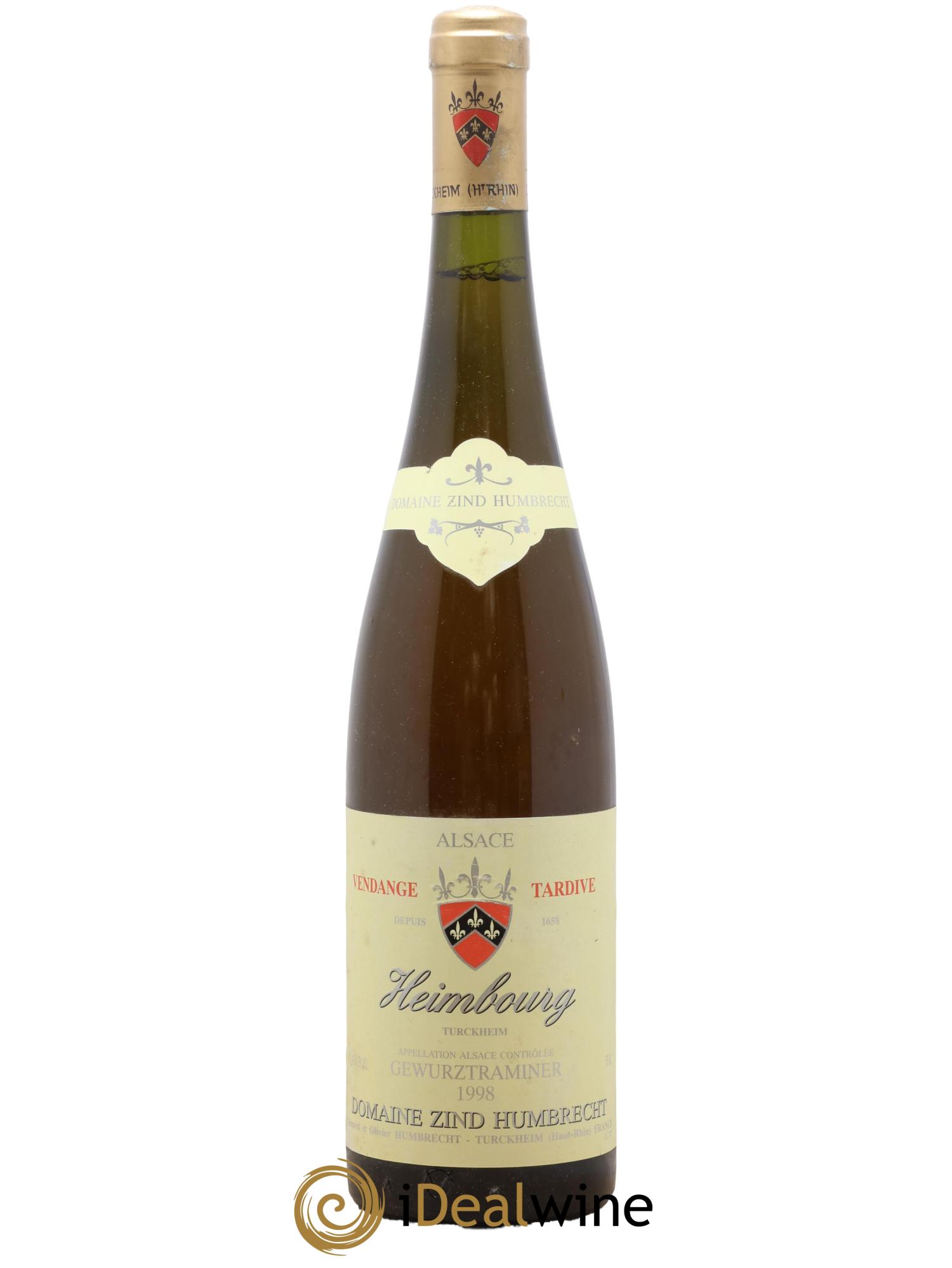 Alsace Gewurztraminer Heimbourg Vendanges Tardives Zind Humbrecht 1998 - Posten von 1 Flasche - 0
