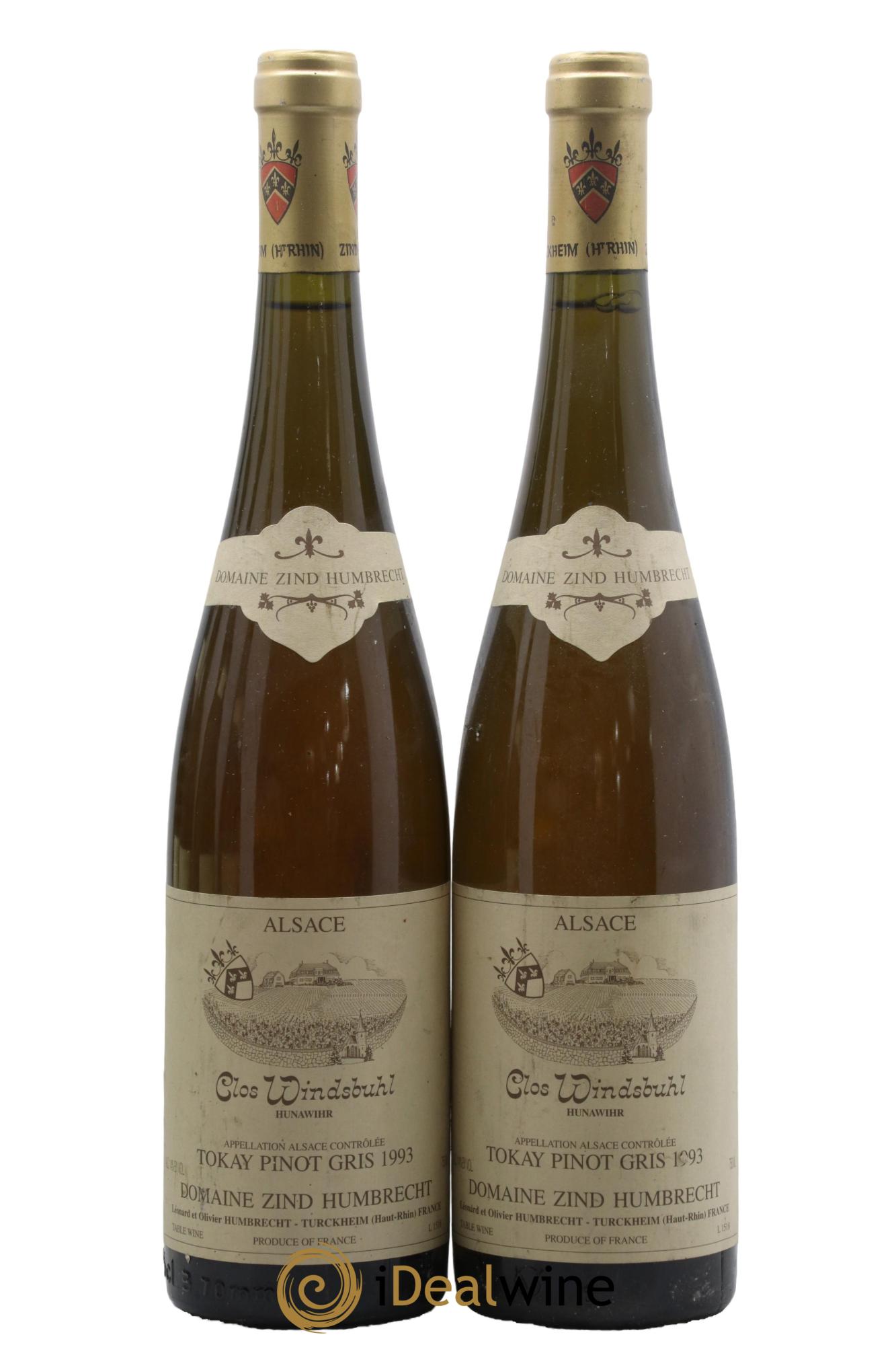 Alsace Pinot Gris Clos Windsbuhl Zind-Humbrecht (Domaine) 1993 - Posten von 2 Flaschen - 0