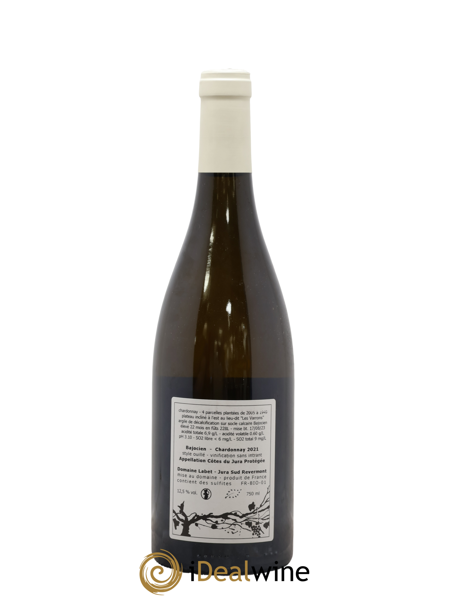 Côtes du Jura Chardonnay Bajocien Romain - Julien - Charline Labet 2021 - Posten von 1 Flasche - 1