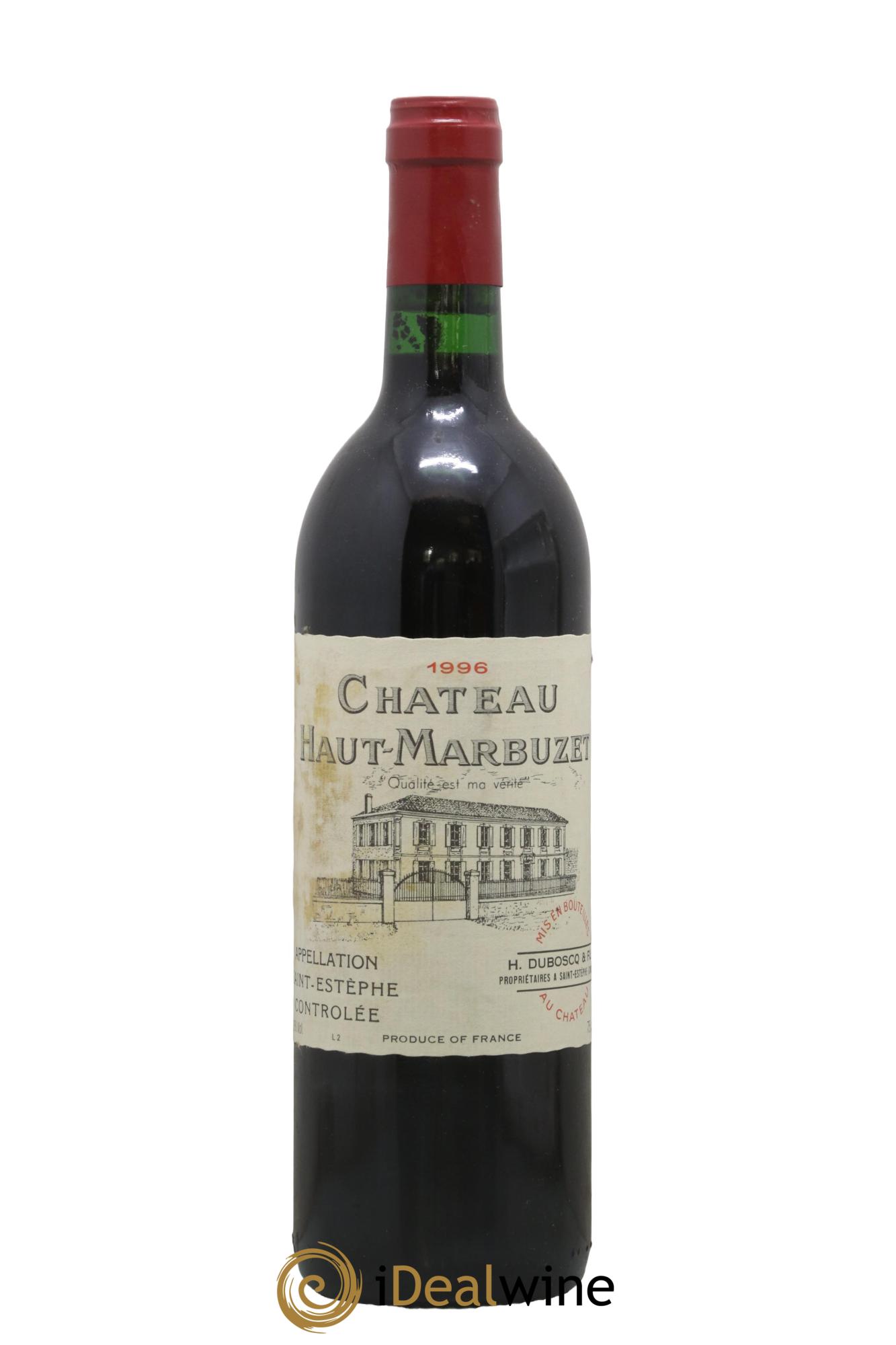 Château Haut Marbuzet 1996 - Lot de 1 bouteille - 0