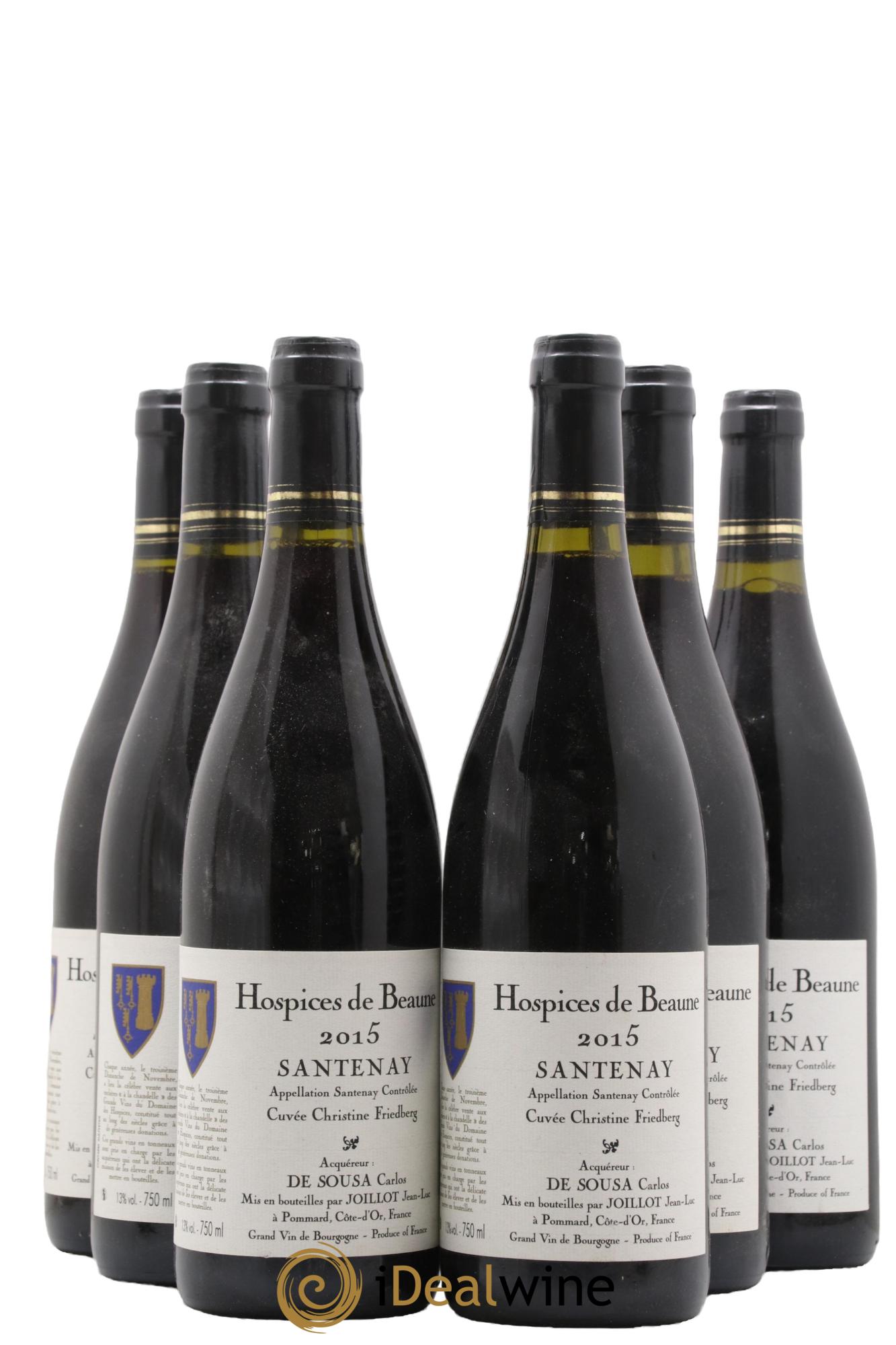 Santenay Cuvée Christine Friedberg Hospices de Beaune Jean-Luc Joillot 2015 - Lot de 6 bouteilles - 0