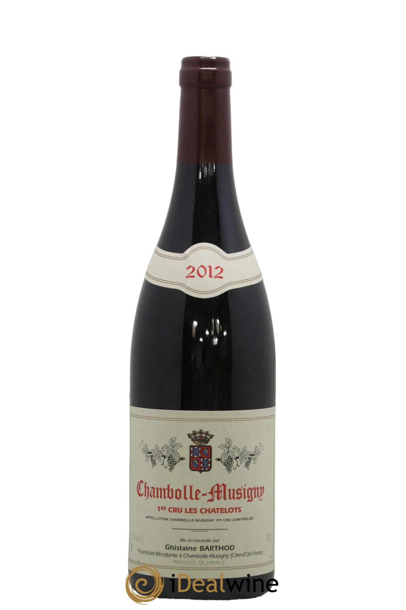 Chambolle-Musigny 1er Cru Les Chatelots Ghislaine Barthod 2012 - Lot de 1 bouteille - 0