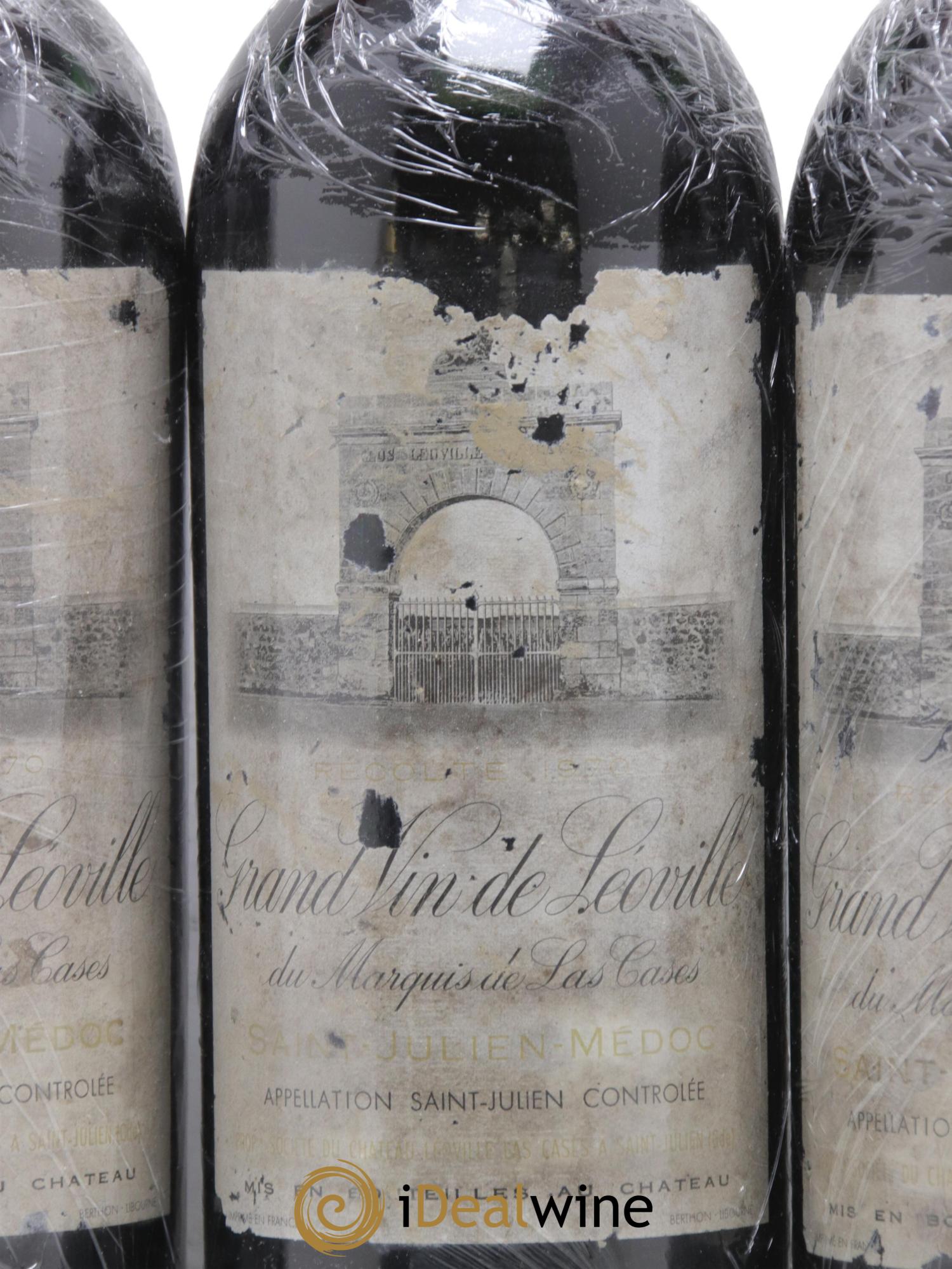 Château Léoville Las Cases 2ème Grand Cru Classé 1970 - Lotto di 3 bottiglie - 1