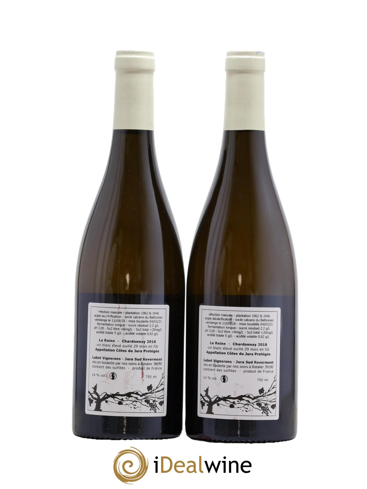 Côtes du Jura Chardonnay La Reine Romain - Julien  - Charline Labet 2018 - Lot de 2 bouteilles - 1