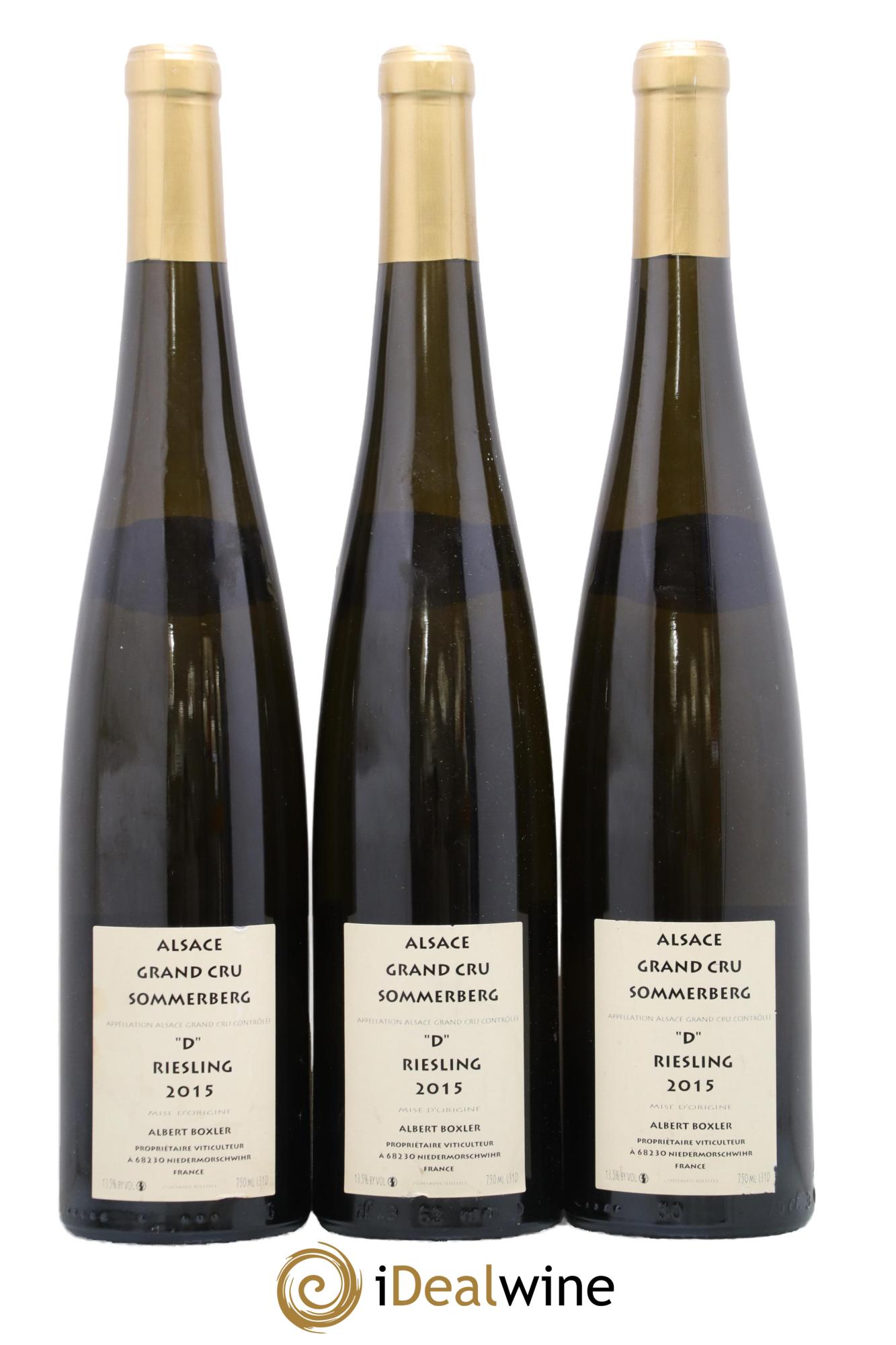 Alsace Riesling Grand Cru Sommerberg D Albert Boxler 2015 - Lotto di 3 bottiglie - 1