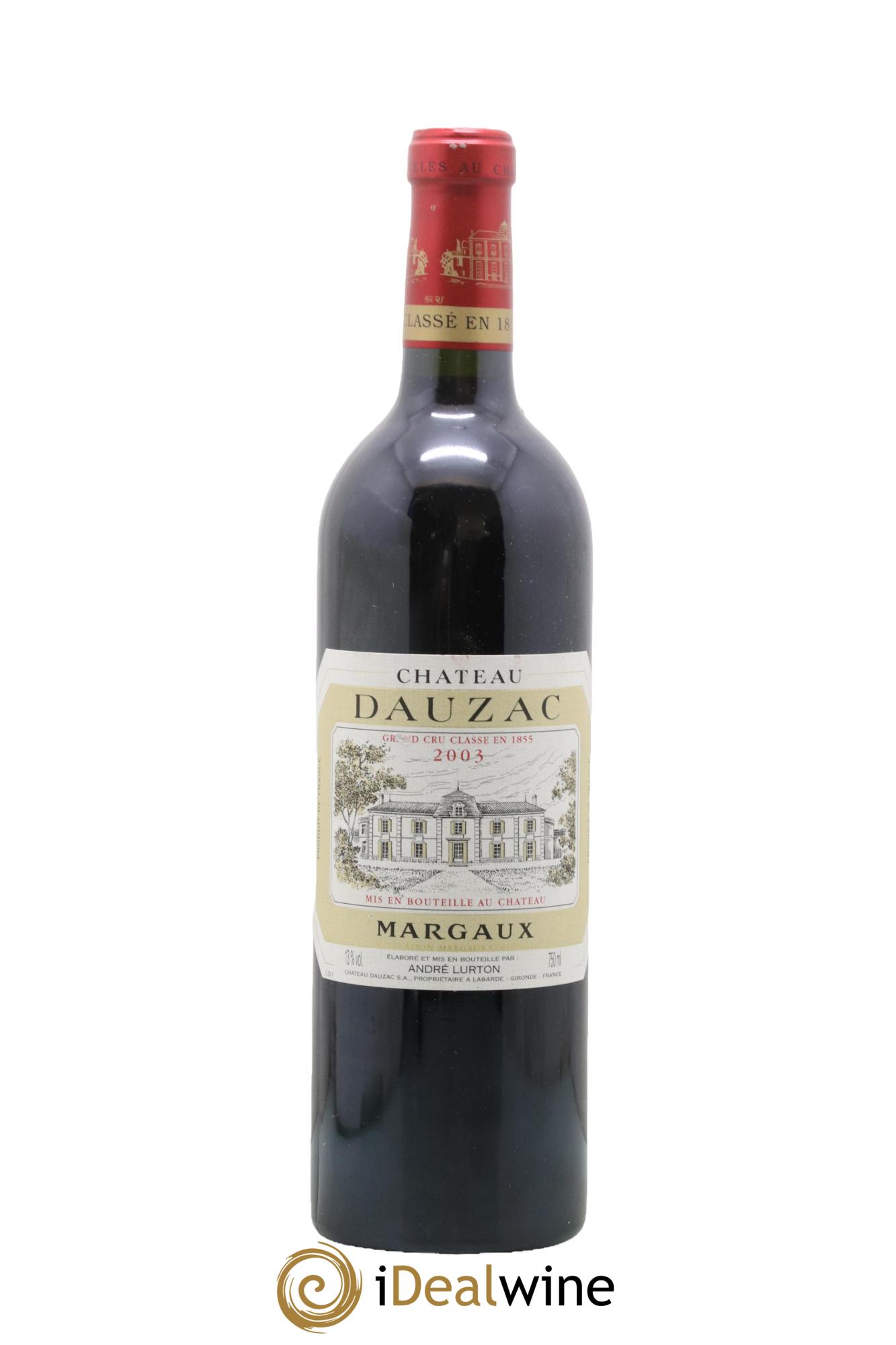 Château Dauzac 5ème Grand Cru Classé 2003 - Lot de 1 bouteille - 0