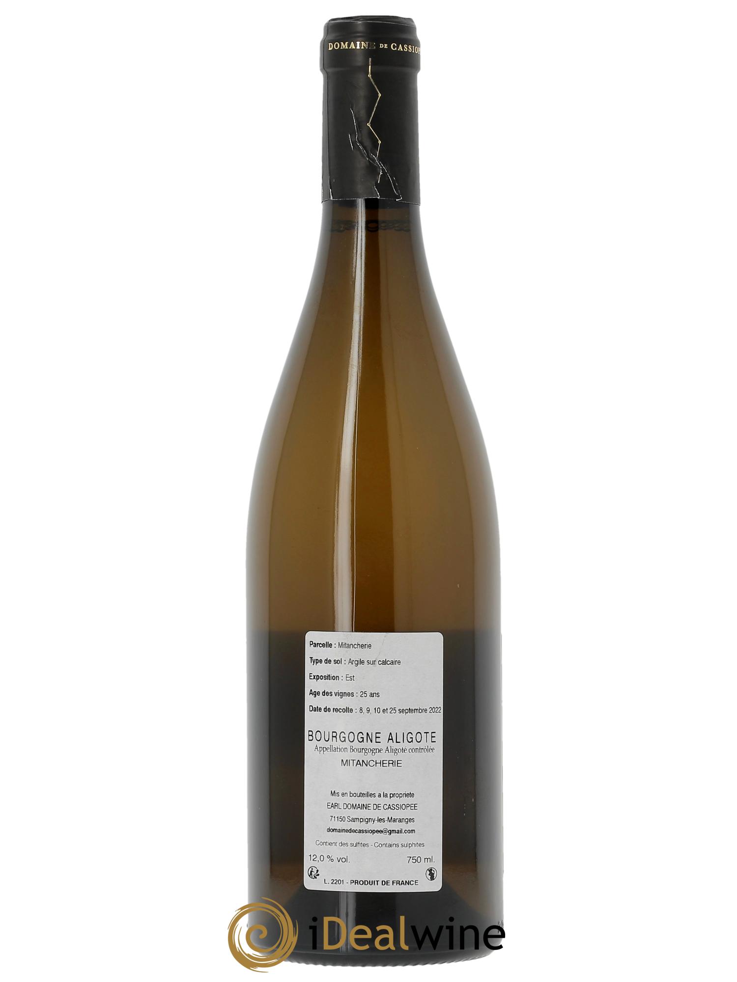 Bourgogne Aligoté Mitancherie Domaine de Cassiopée 2022 - Posten von 1 Flasche - 2