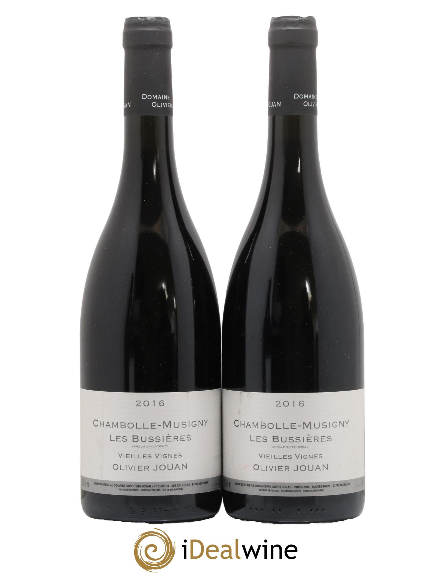 Chambolle-Musigny Les Bussieres Vieilles Vignes Domaine Olivier Jouan 2016 - Lot de 2 bouteilles - 0