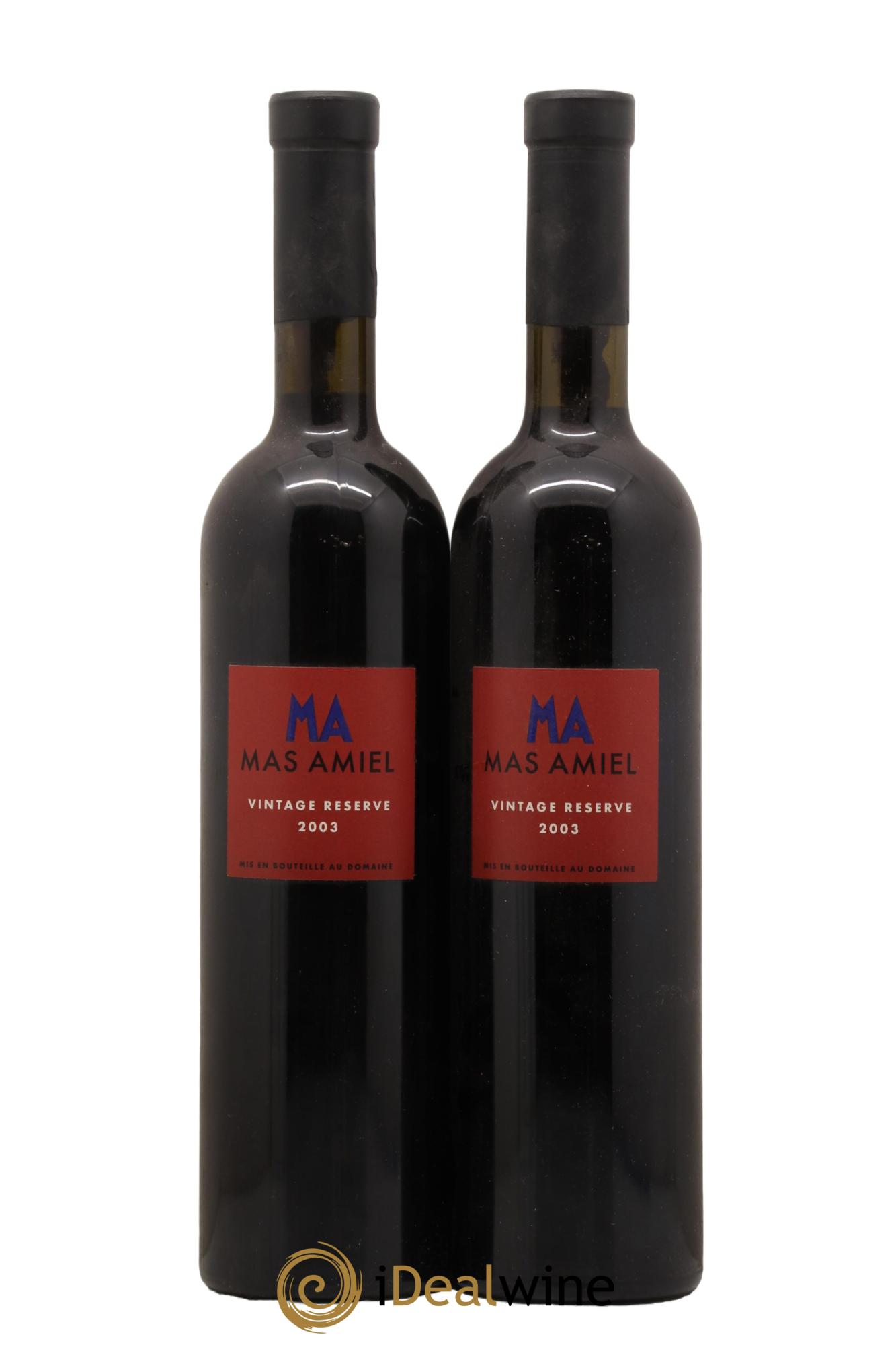Maury Mas Amiel Vintage Réserve 2003 - Lot de 2 bouteilles - 0
