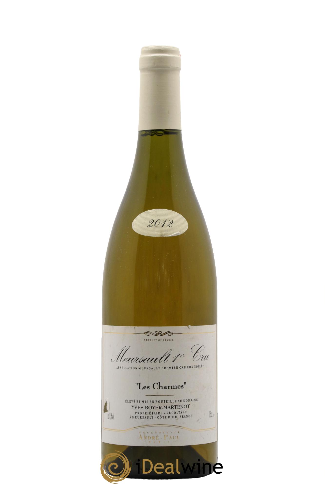 Meursault 1er Cru Charmes Boyer-Martenot 2012 - Lot de 1 bouteille - 0