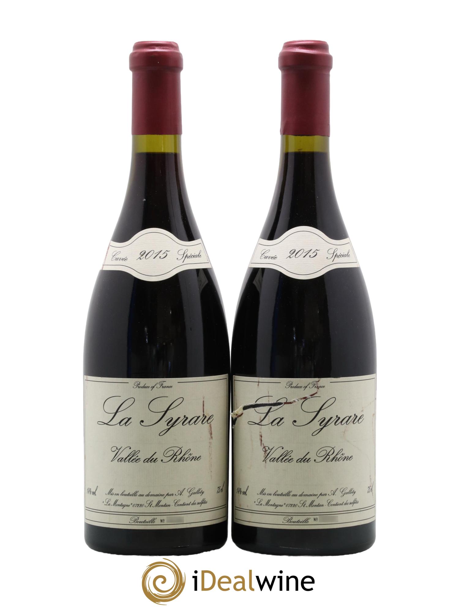 Côtes du Vivarais La Syrare Gallety (Domaine) 2015 - Lot de 2 bouteilles - 0
