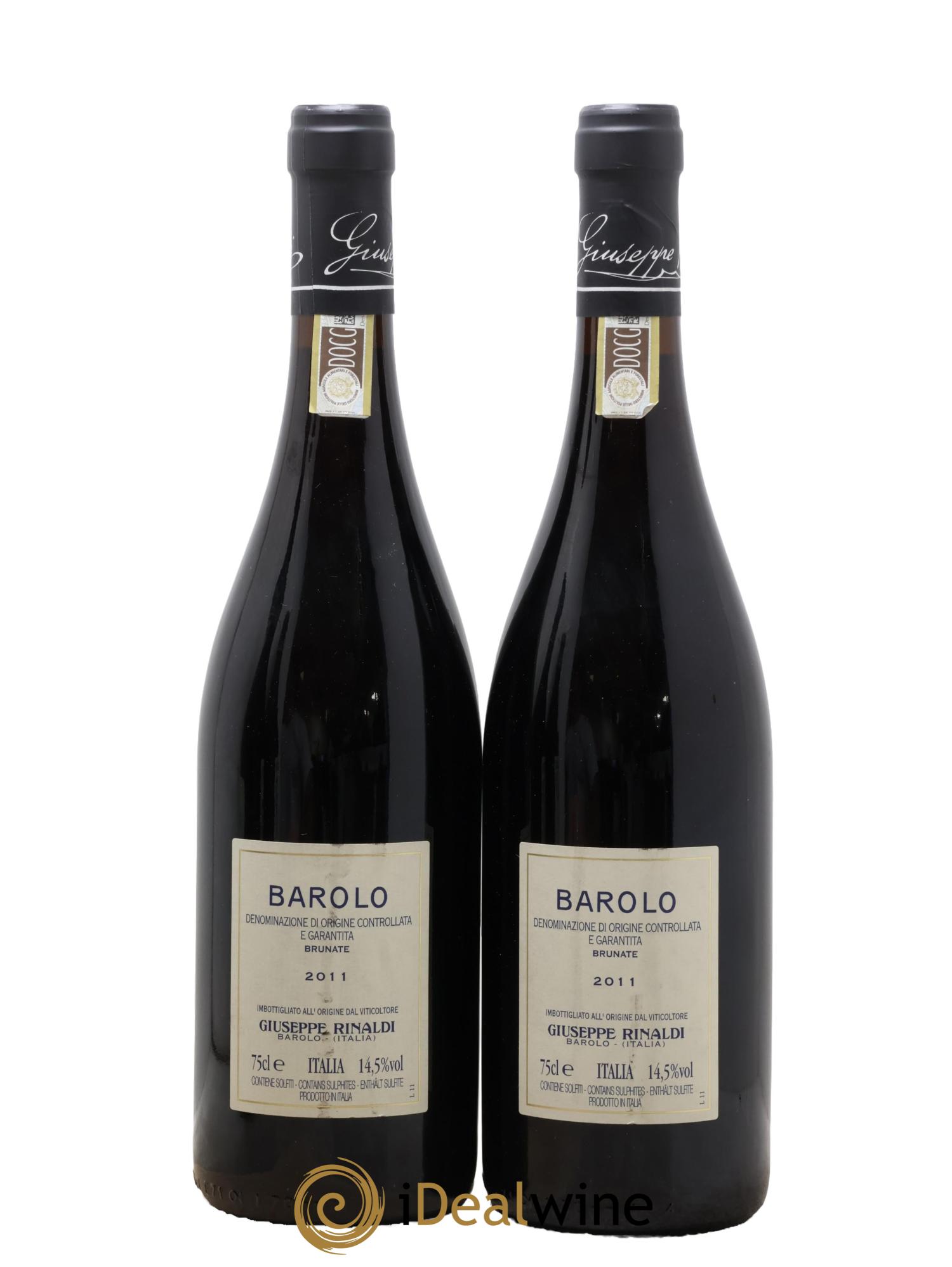 Barolo DOCG Brunate Giuseppe Rinaldi 2011 - Lot of 2 bottles - 1