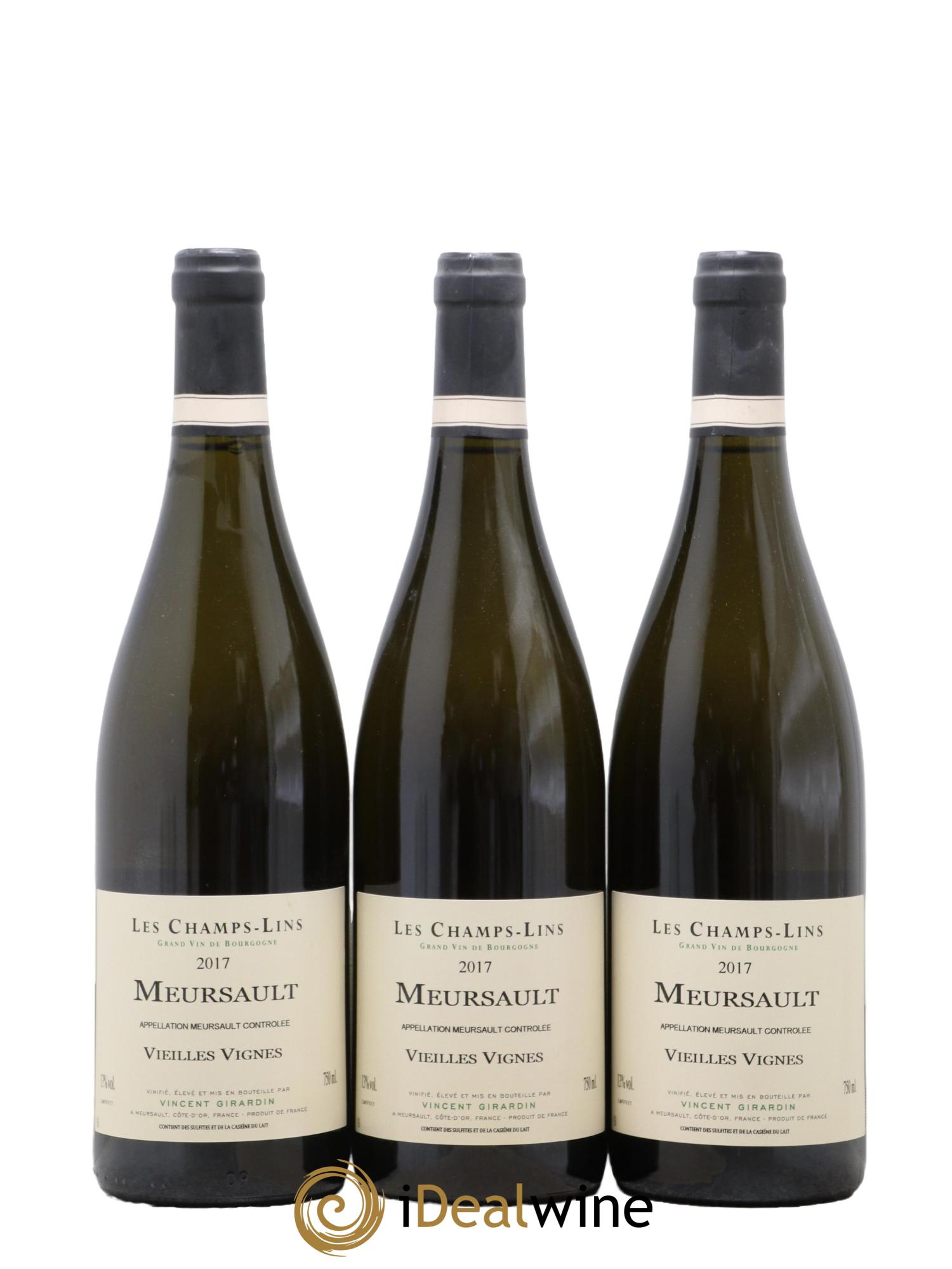 Meursault Les Champs-Lins Vieilles Vignes Vincent Girardin (Domaine) Vieilles vignes Les Champs Lins Vincent Girardin 2017 - Lot de 3 bouteilles - 0
