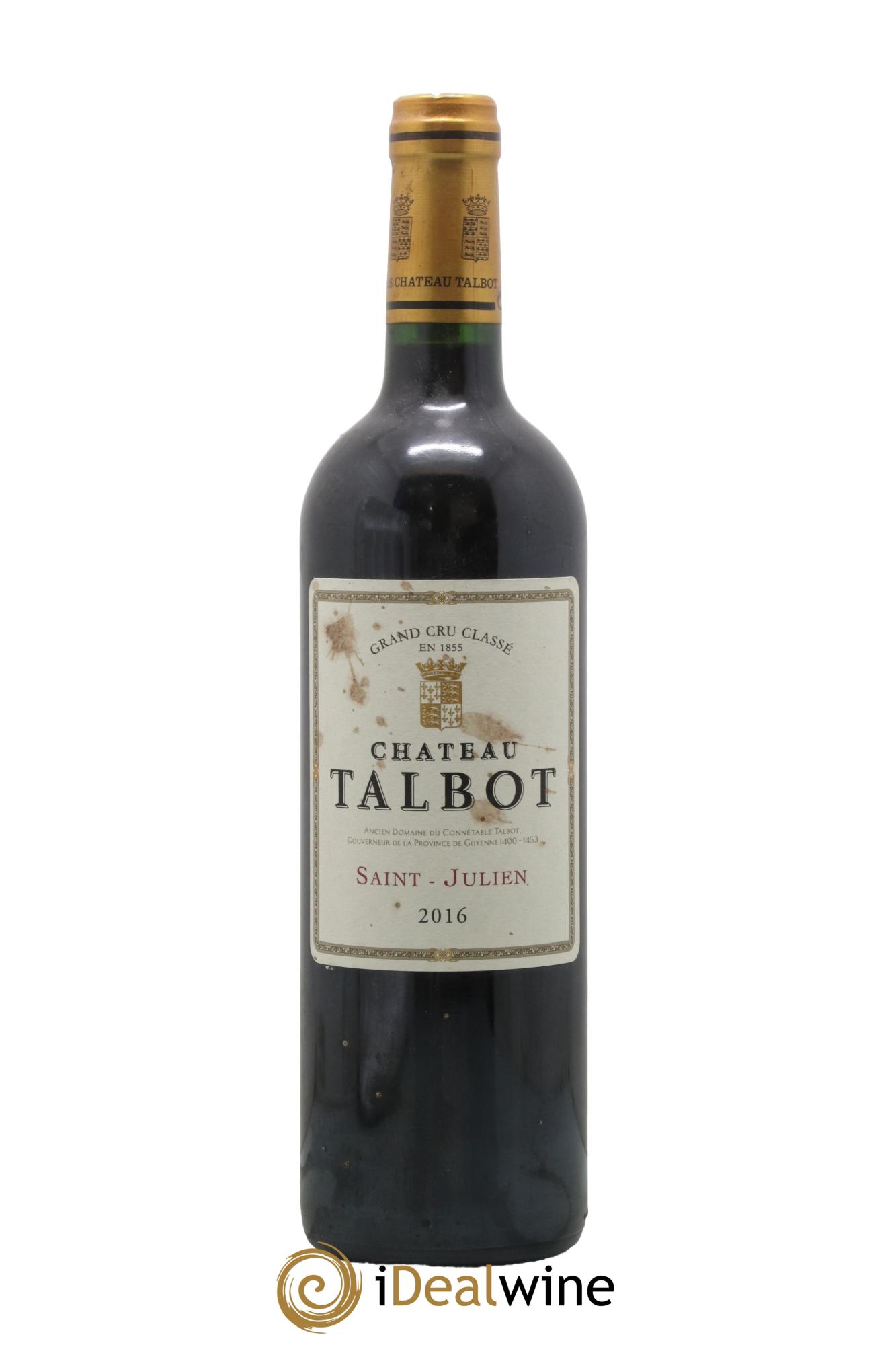 Château Talbot 4ème Grand Cru Classé 2016 - Lot of 1 bottle - 0