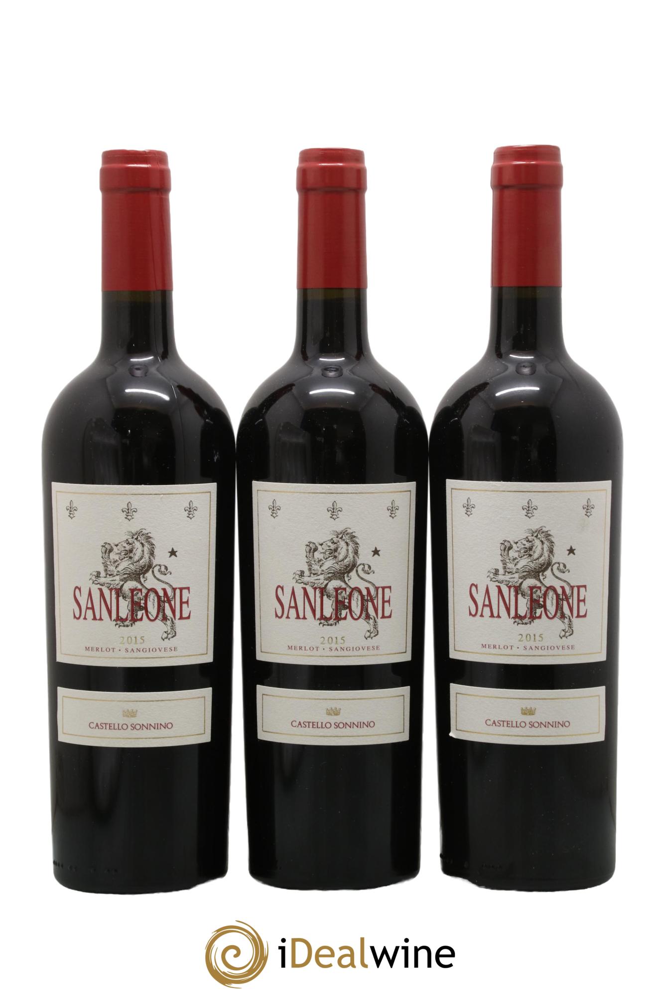 Toscana IGT Sanleone Castello Sonnino 2015 - Lot de 3 bouteilles - 0
